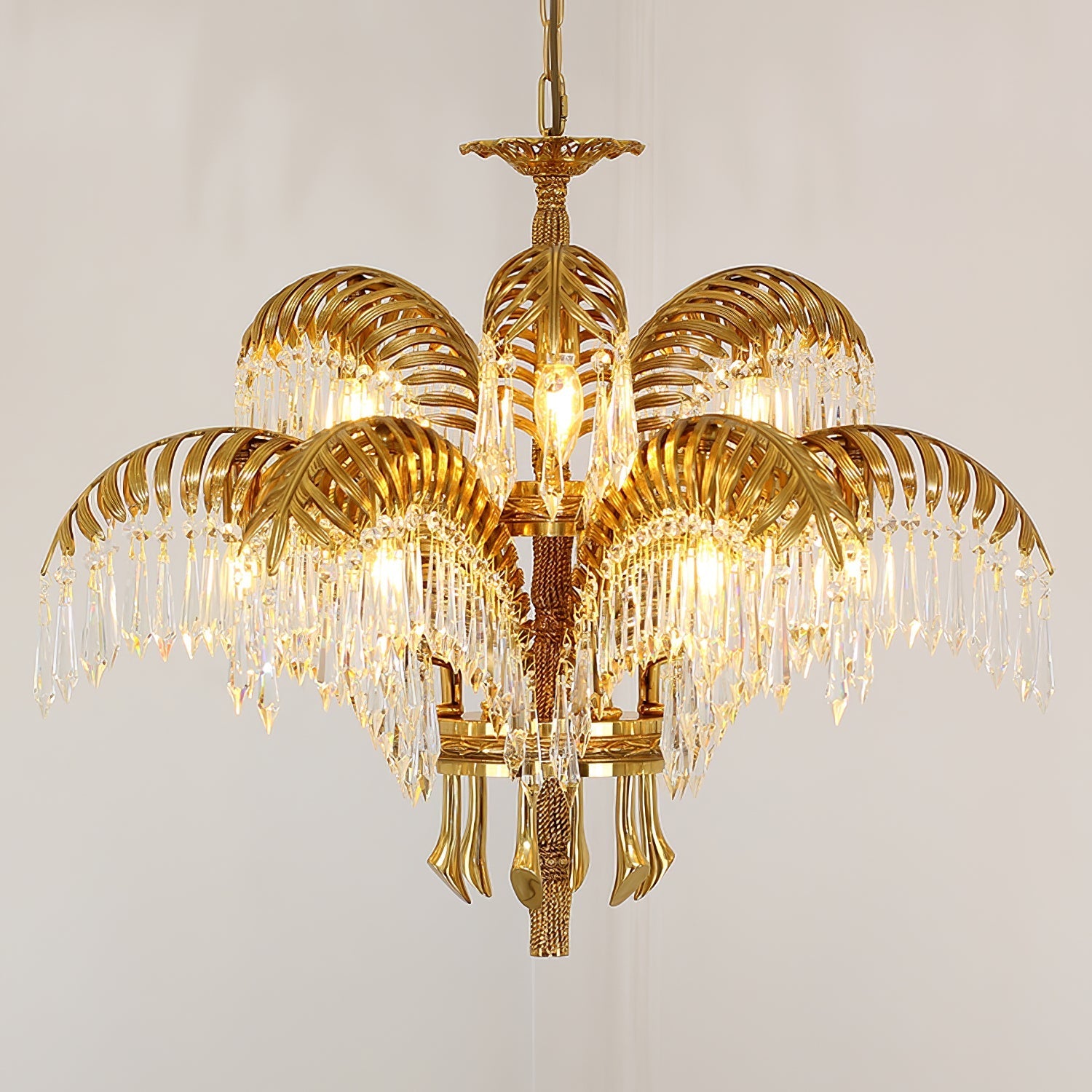 Odoraris Regal Brass Crystal Chandelier - Letslighting