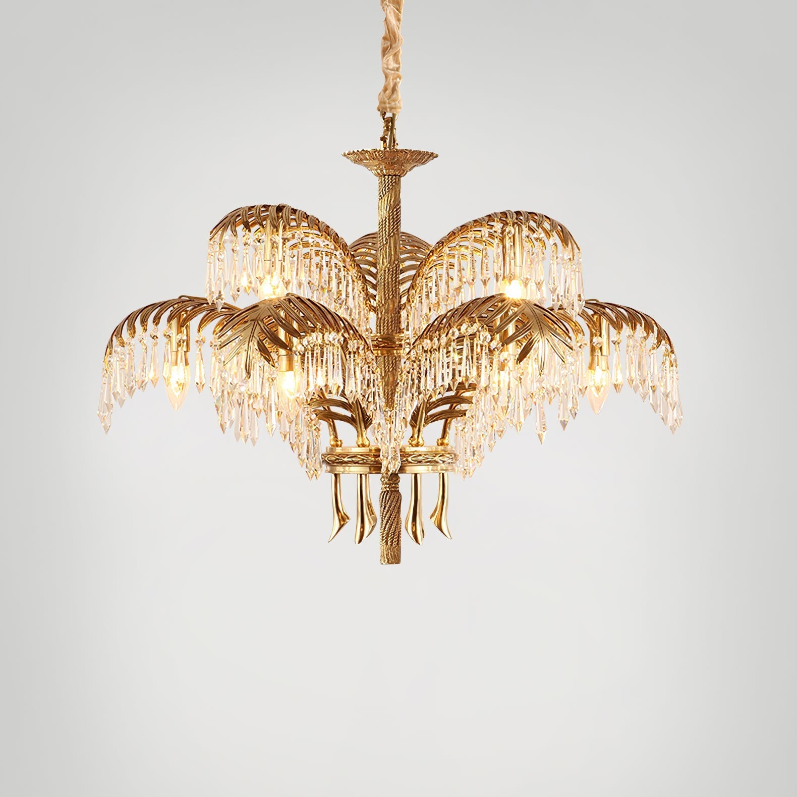Odoraris Regal Brass Crystal Chandelier - Letslighting