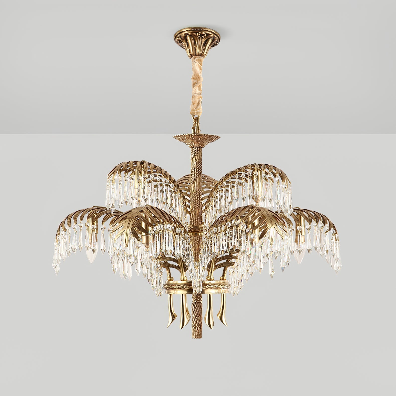 Odoraris Regal Brass Crystal Chandelier - Letslighting