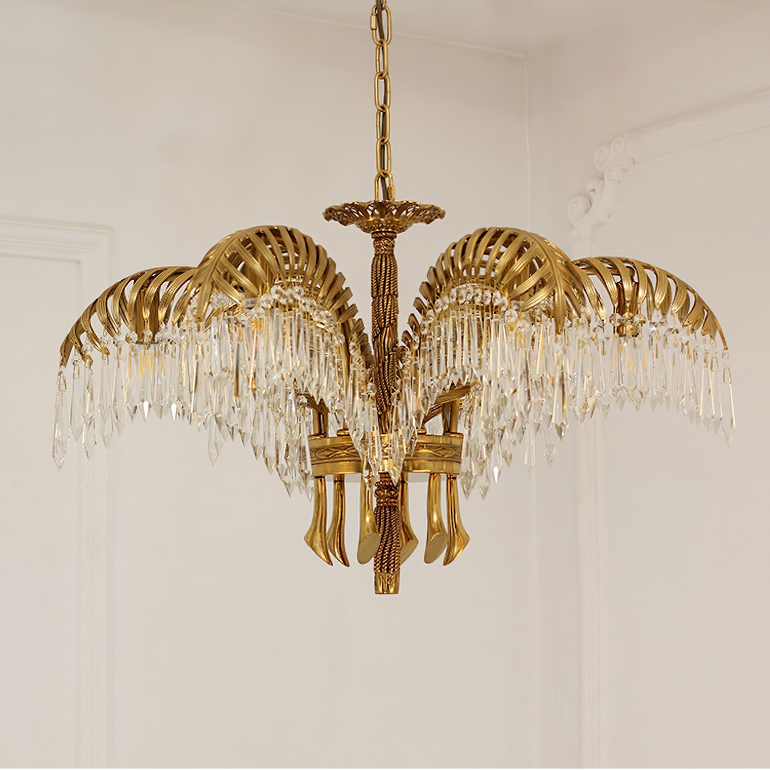Odoraris Regal Brass Crystal Chandelier - Letslighting