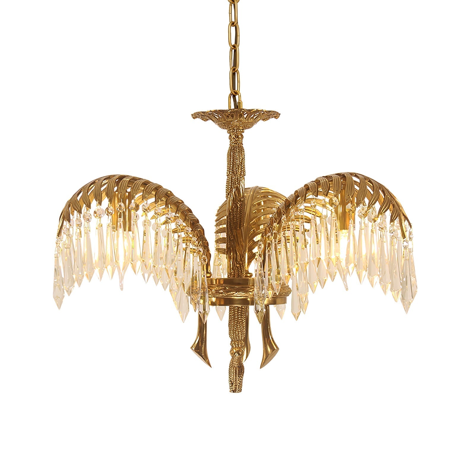 Odoraris Regal Brass Crystal Chandelier - Letslighting