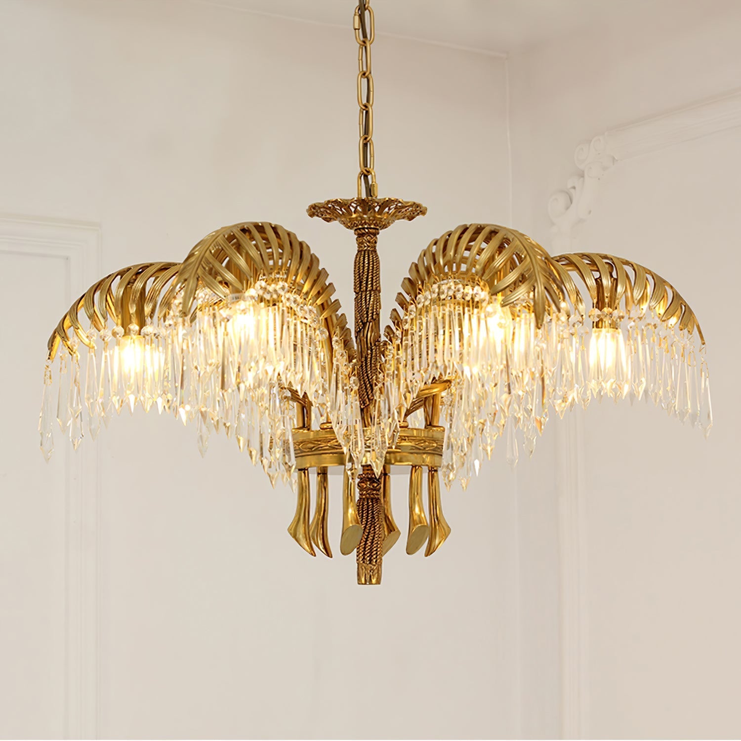 Odoraris Regal Brass Crystal Chandelier - Letslighting