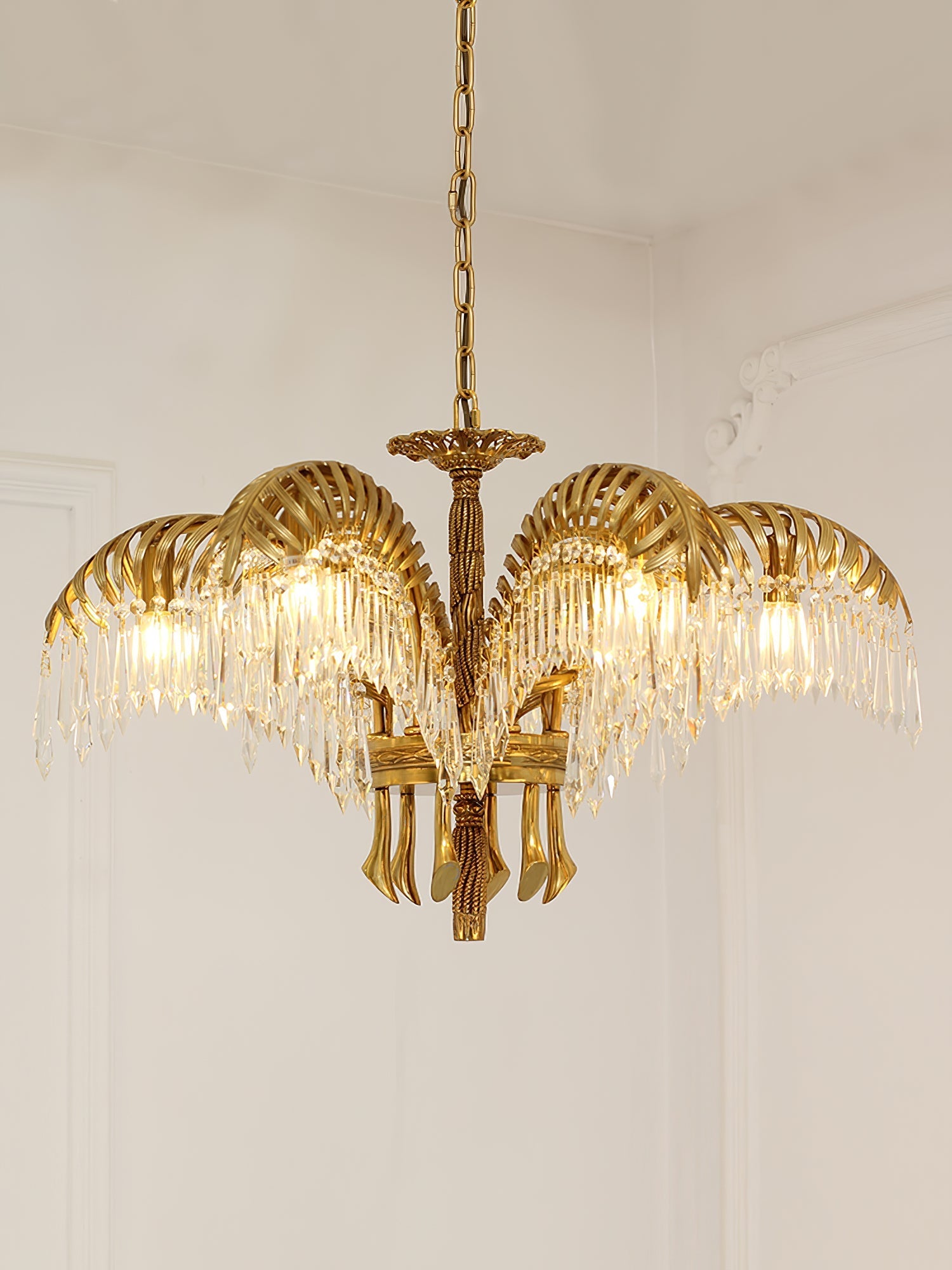Odoraris Regal Brass Crystal Chandelier - Letslighting