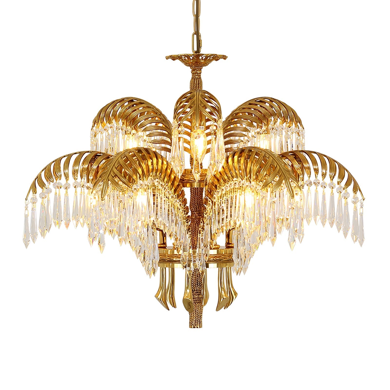 Odoraris Regal Brass Crystal Chandelier - Letslighting