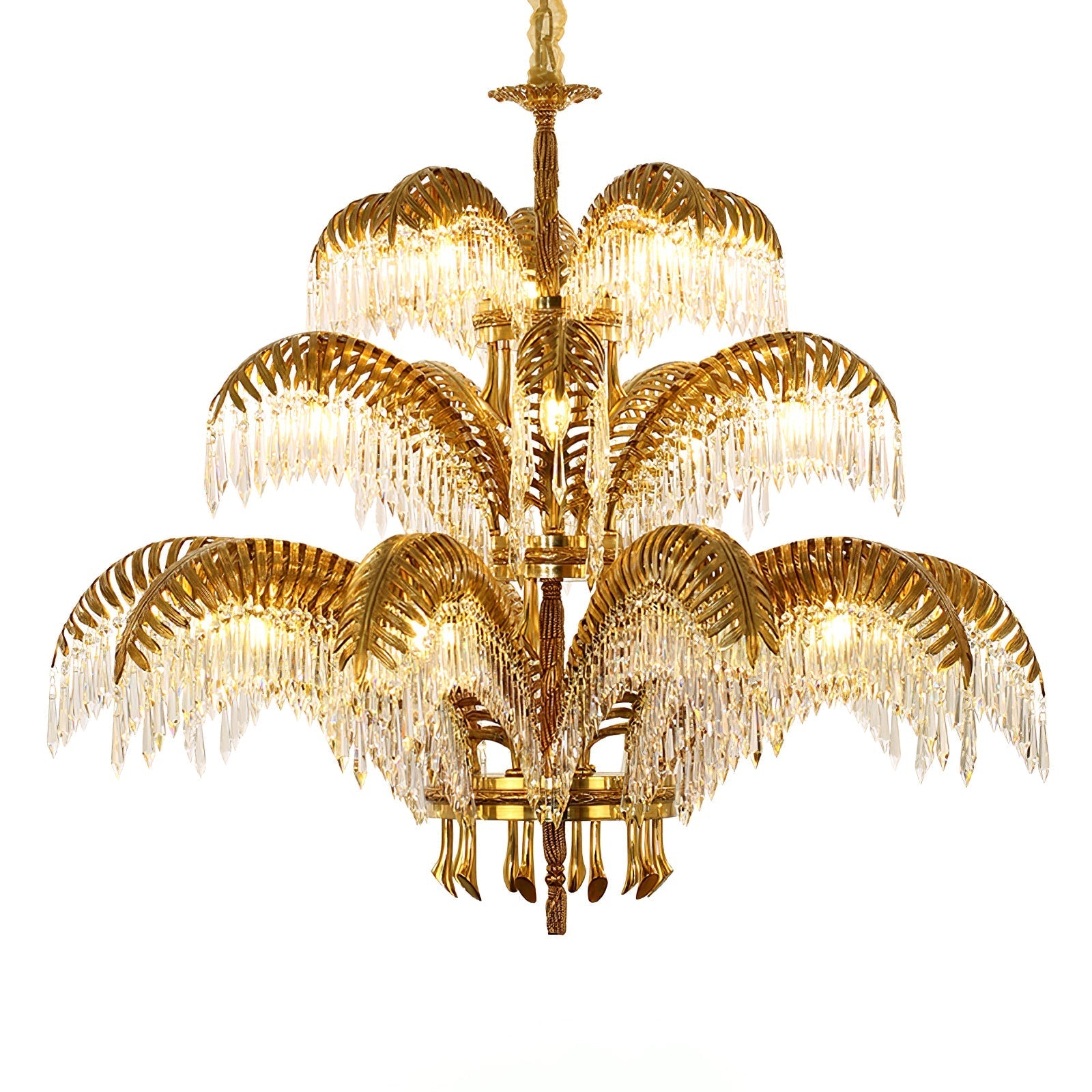 Odoraris Regal Brass Crystal Chandelier - Letslighting