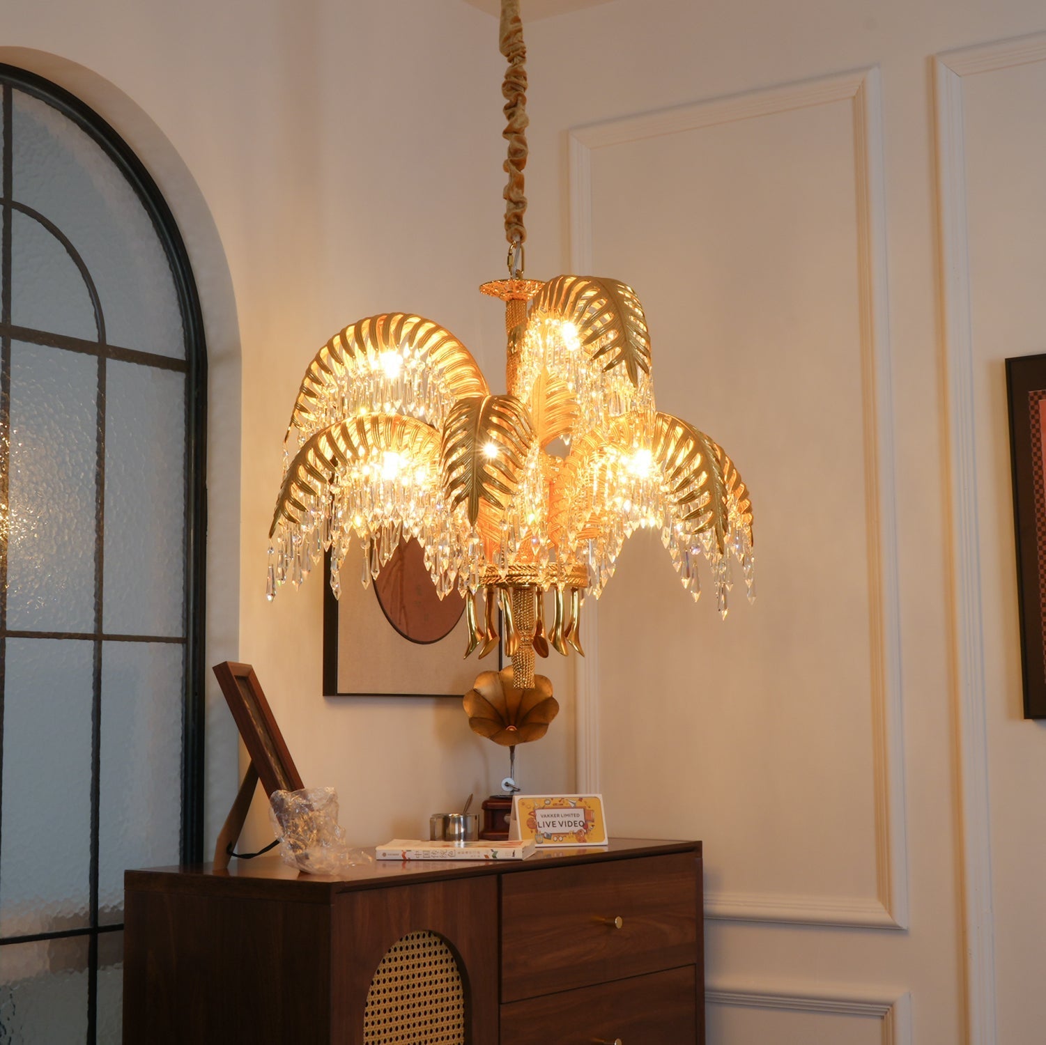 Odoraris Regal Brass Crystal Chandelier - Letslighting