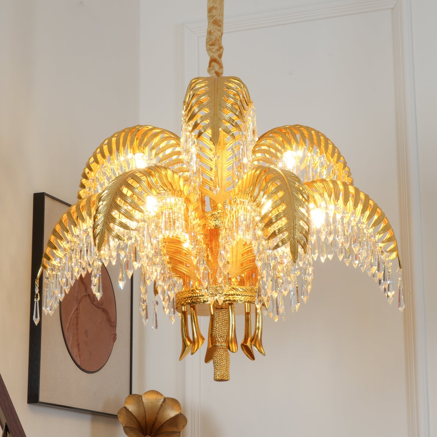 Odoraris Regal Brass Crystal Chandelier - Letslighting