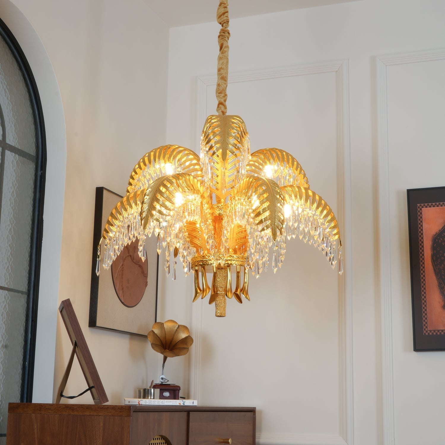 Odoraris Regal Brass Crystal Chandelier - Letslighting