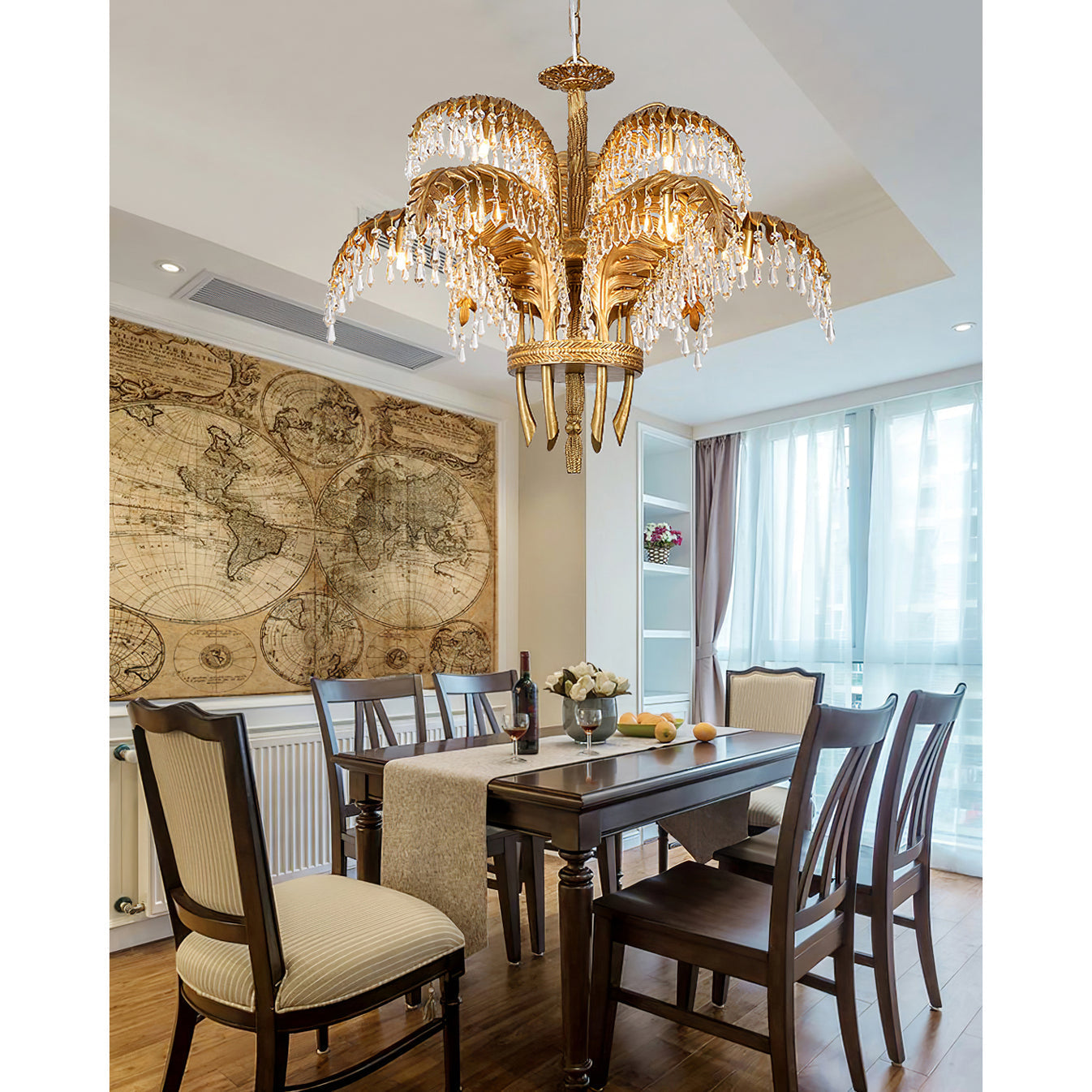 Odoraris Regal Brass Crystal Chandelier - Letslighting