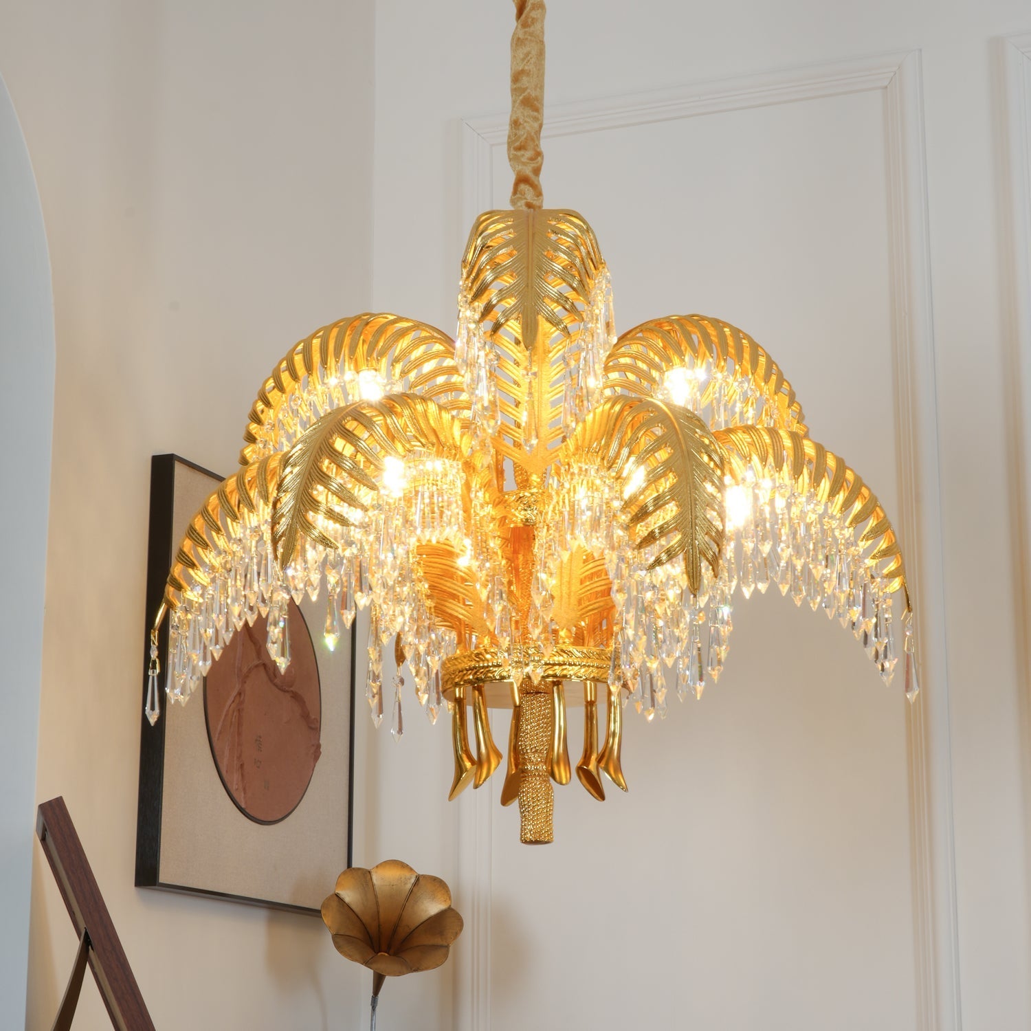 Odoraris Regal Brass Crystal Chandelier - Letslighting