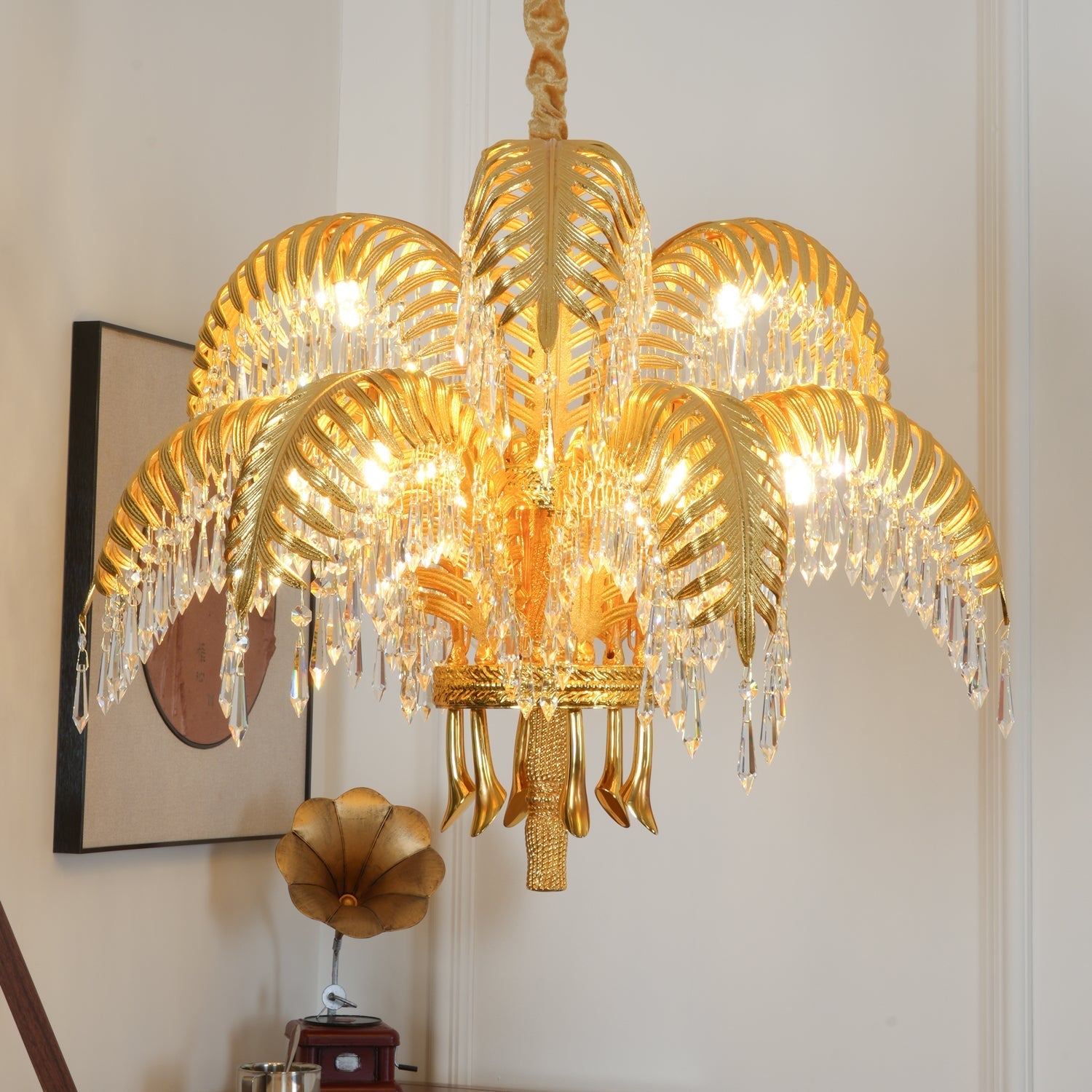 Odoraris Regal Brass Crystal Chandelier - Letslighting