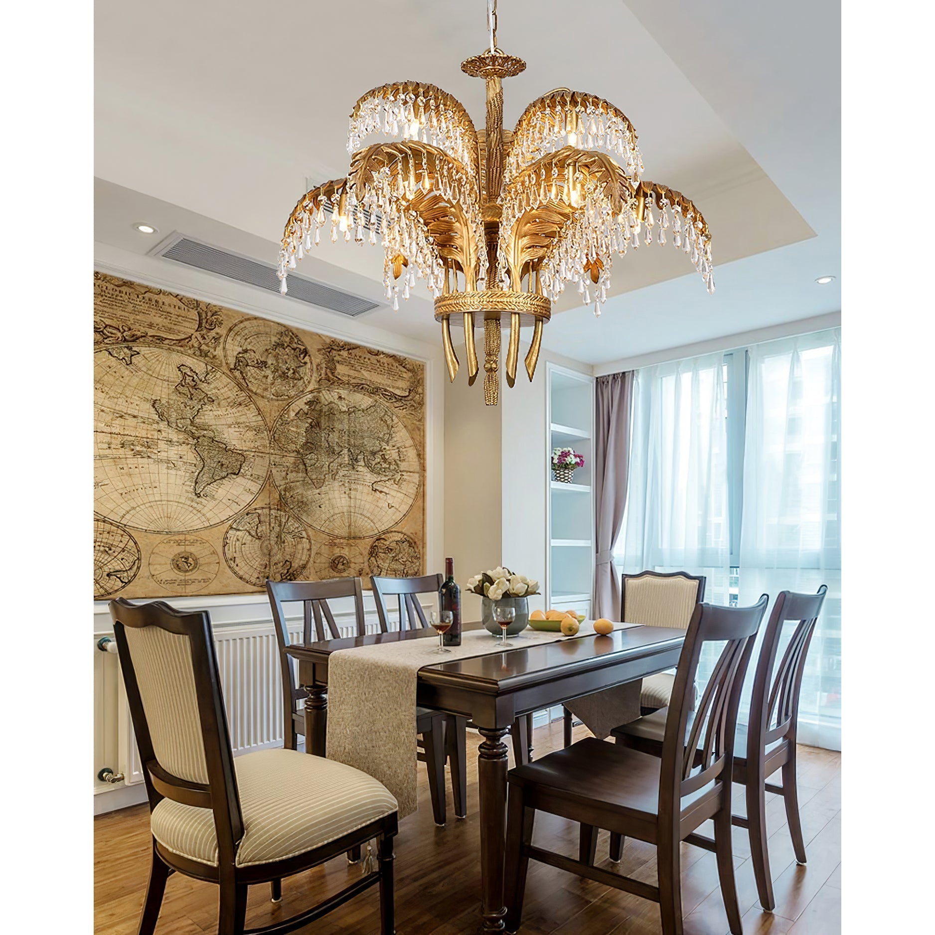 Odoraris Regal Brass Crystal Chandelier - Letslighting