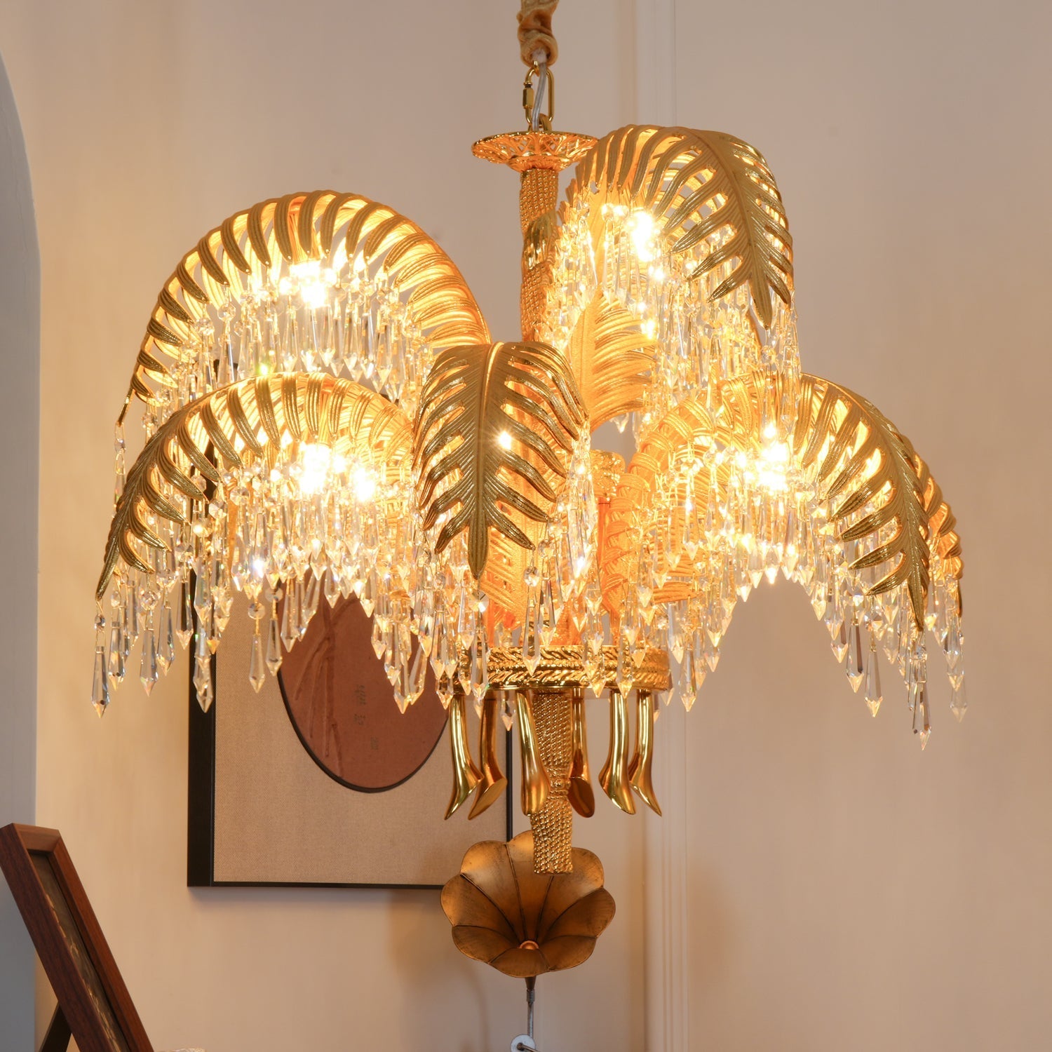 Odoraris Regal Brass Crystal Chandelier - Letslighting