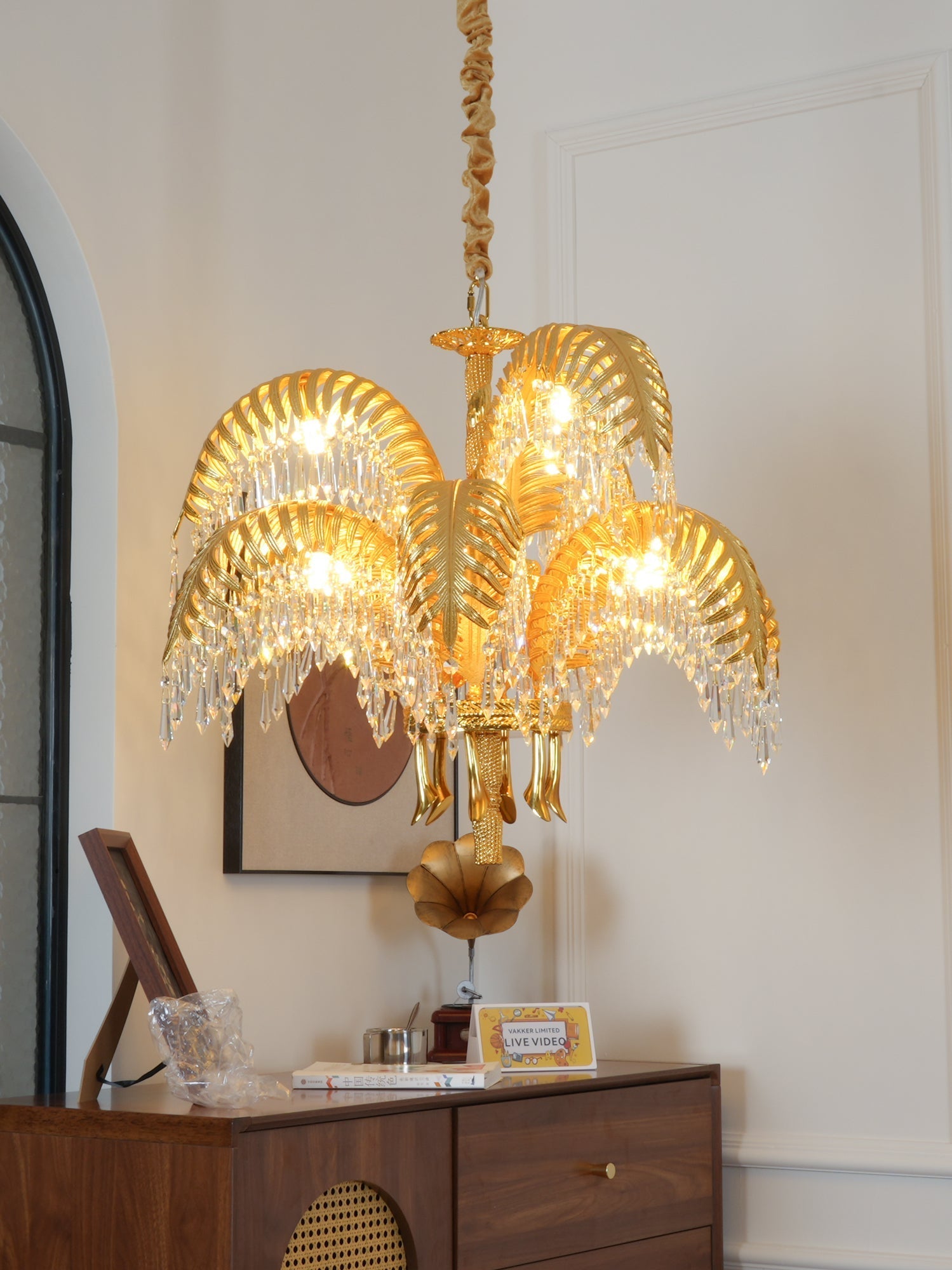 Odoraris Regal Brass Crystal Chandelier - Letslighting