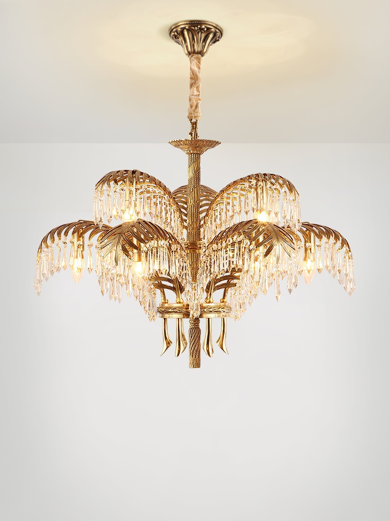 Odoraris Regal Brass Crystal Chandelier - Letslighting