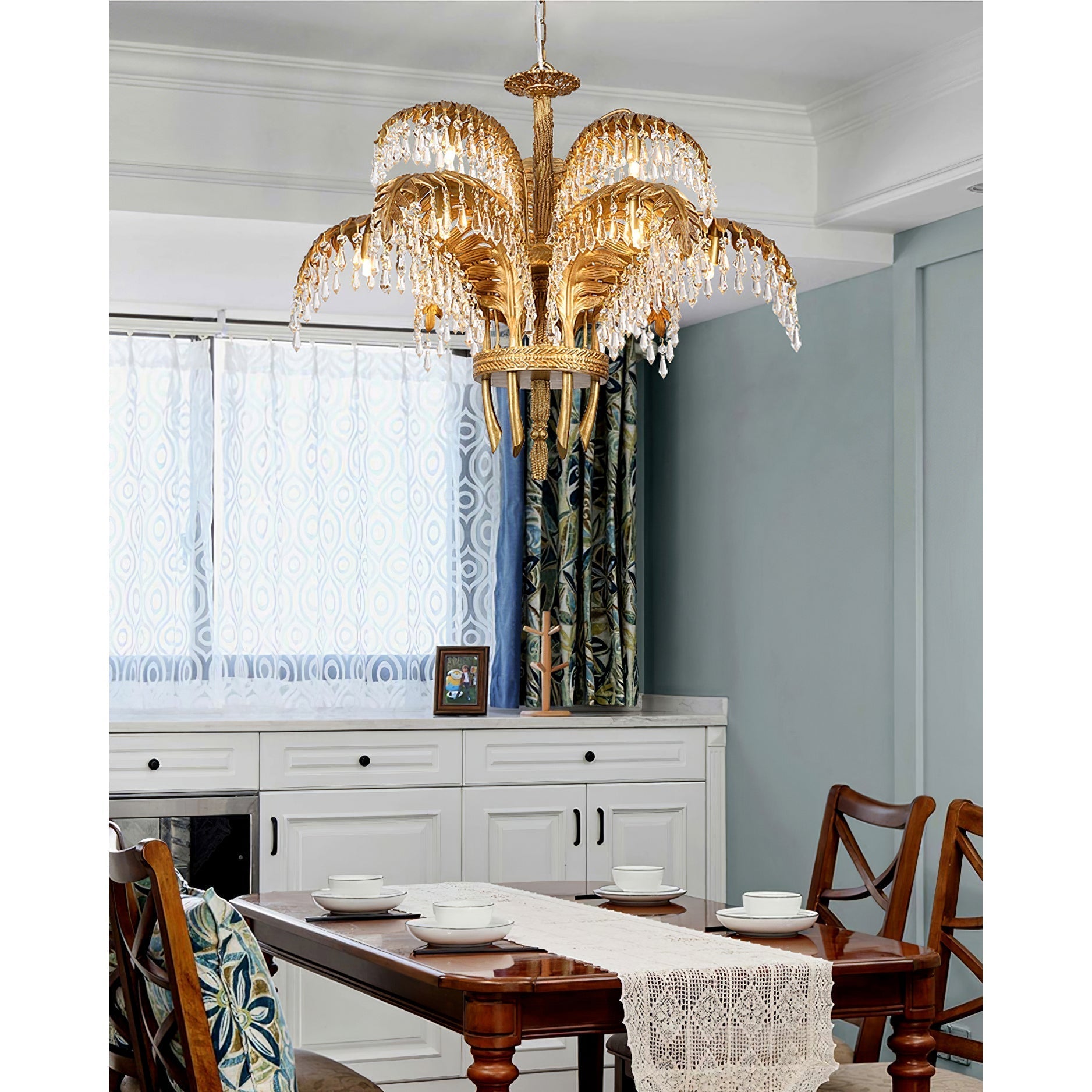 Odoraris Regal Brass Crystal Chandelier - Letslighting