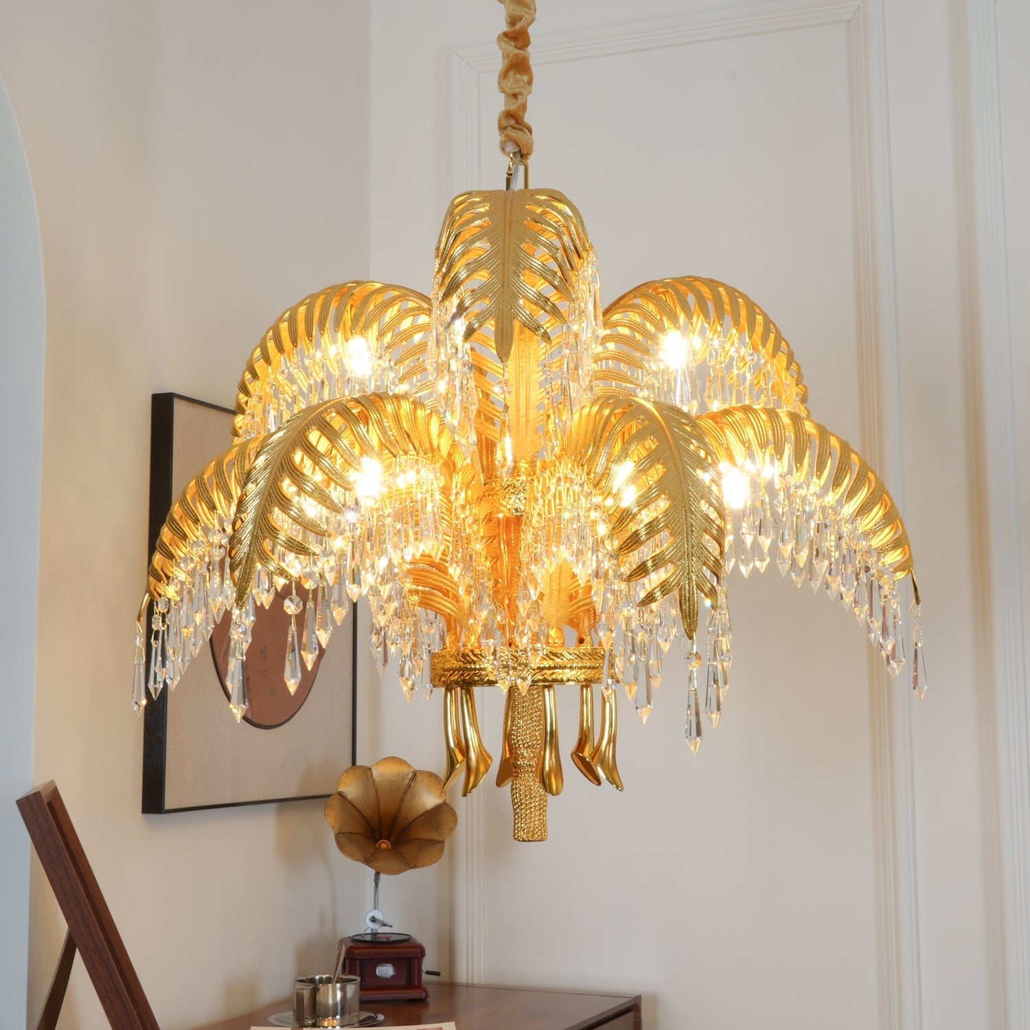 Odoraris Regal Brass Crystal Chandelier - Letslighting