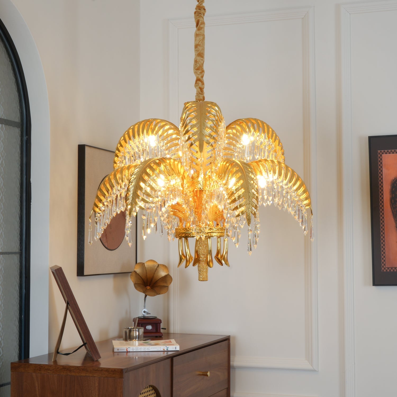 Odoraris Regal Brass Crystal Chandelier - Letslighting