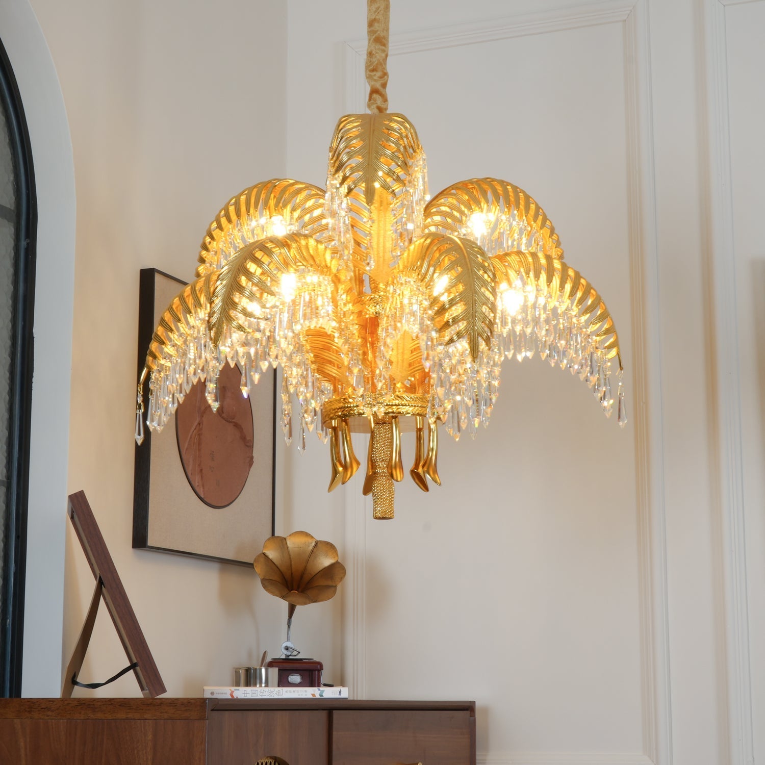 Odoraris Regal Brass Crystal Chandelier - Letslighting
