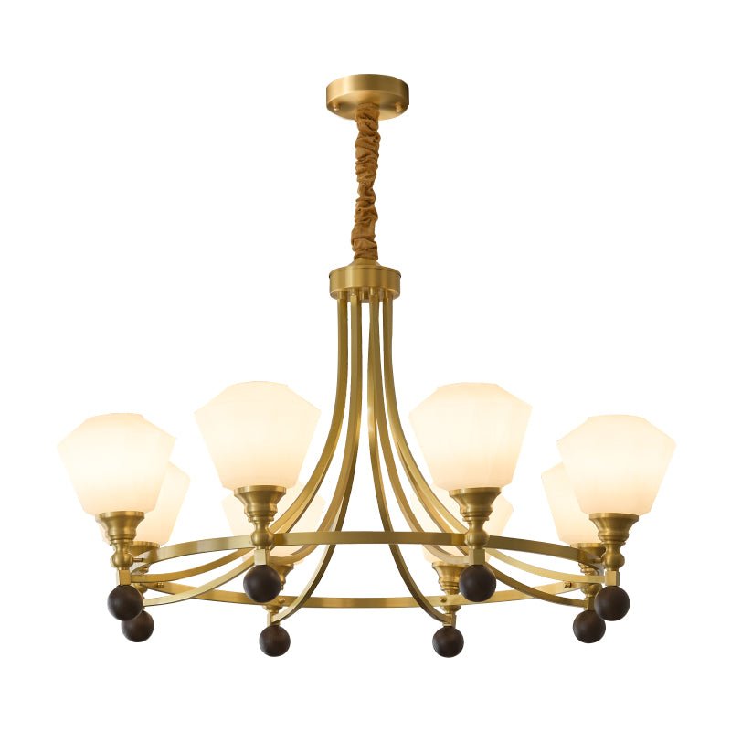 Nyraeyra Premium Nordic Art Brass Wood Chandelier - Letslighting