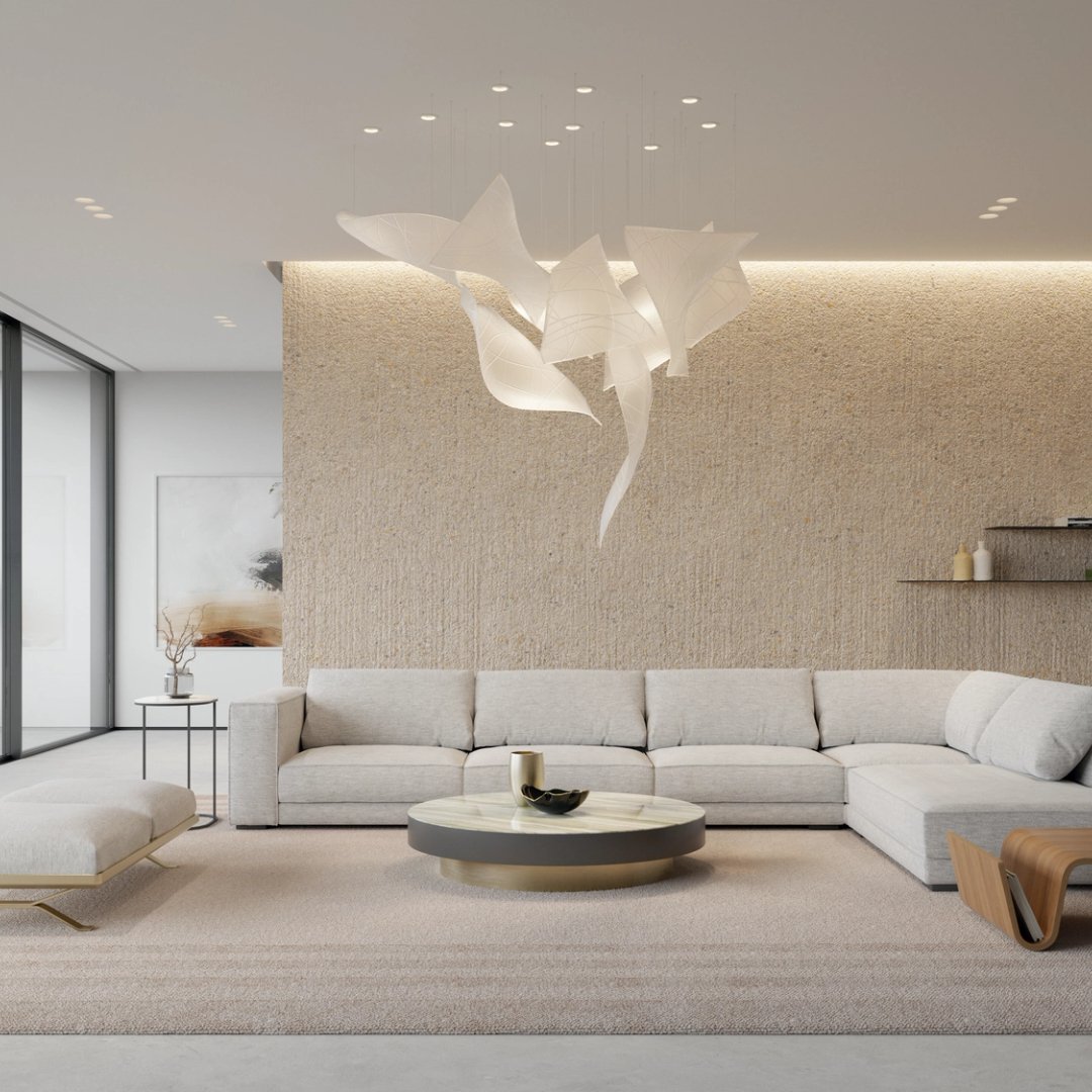 Alnoror Sculptural Gold Pendant Light - Letslighting