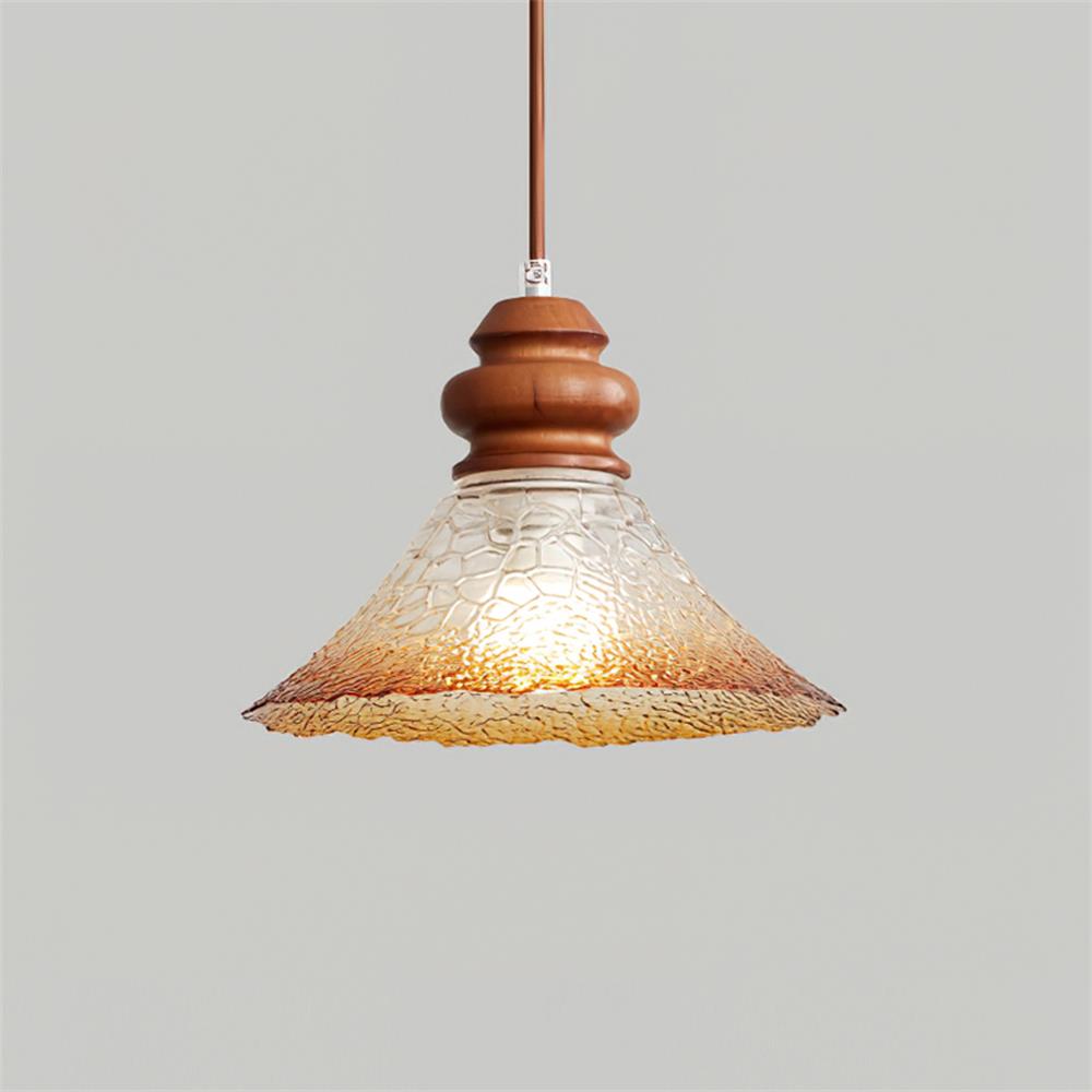 Brenna Pendant Lamp Textured Glass Accent - Letslighting