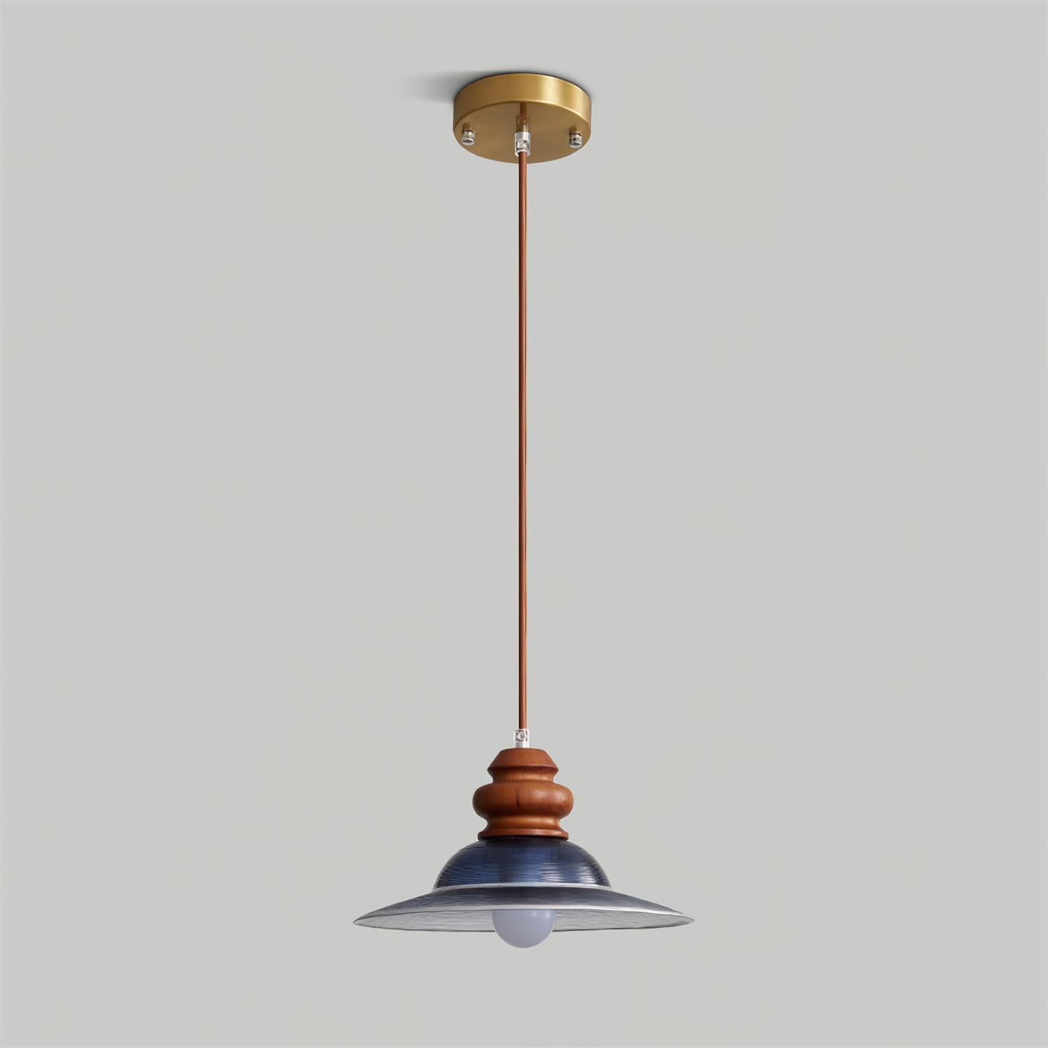 Brenna Pendant Lamp Textured Glass Accent - Letslighting