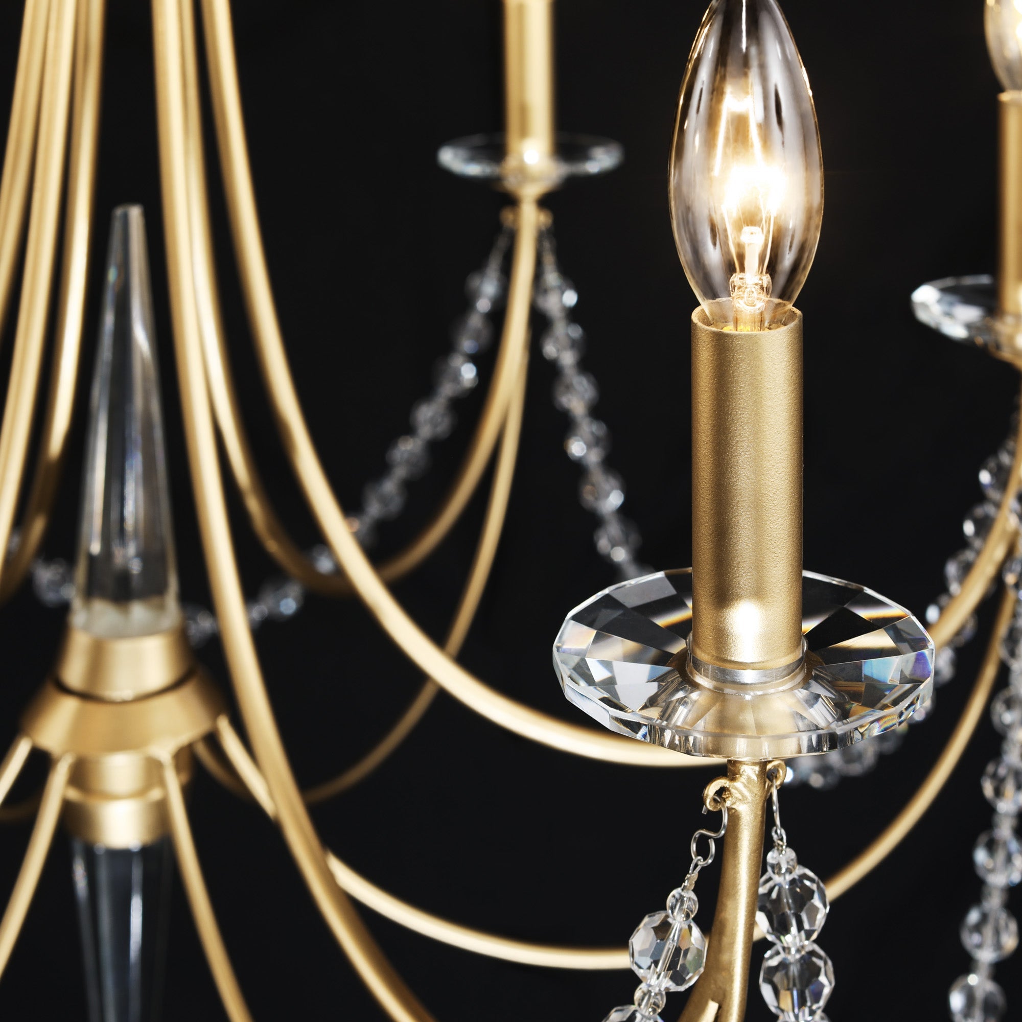 Purelux Postmodern Luxury Brass Crystal Chandelier - Letslighting