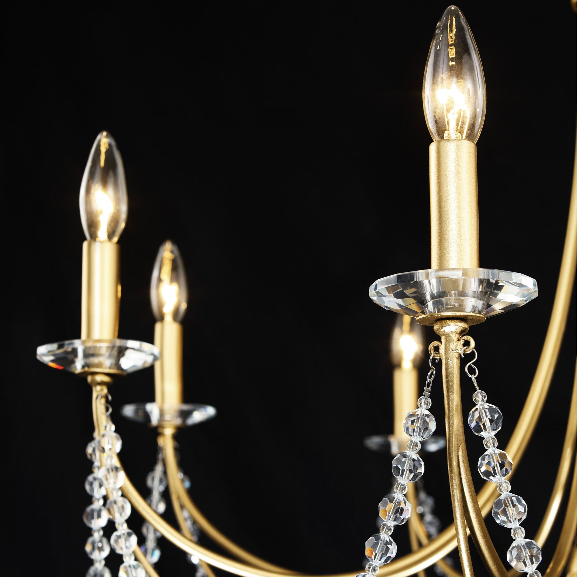 Purelux Postmodern Luxury Brass Crystal Chandelier - Letslighting
