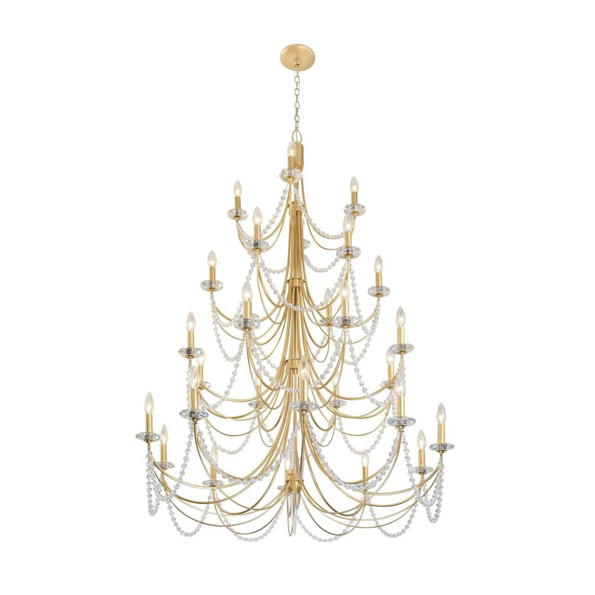 Purelux Postmodern Luxury Brass Crystal Chandelier - Letslighting