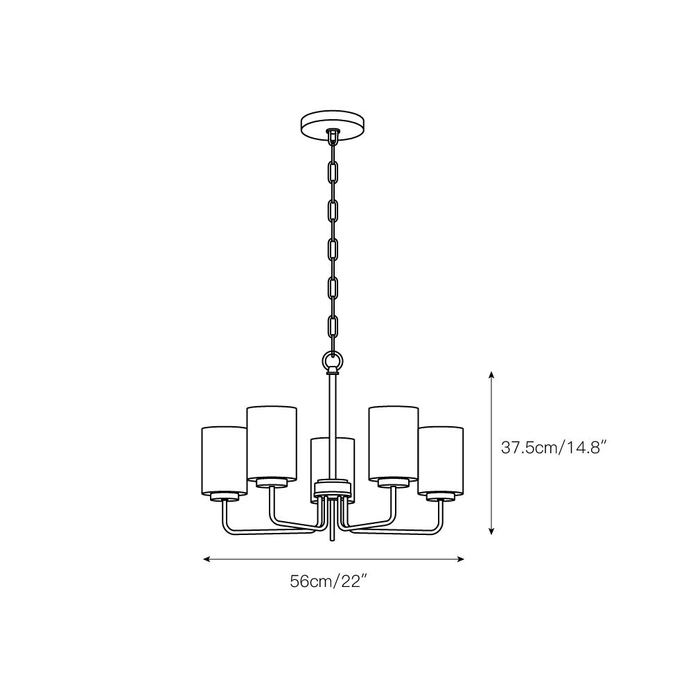 Neva Modern Minimalist Black Glass Chandelier - Letslighting