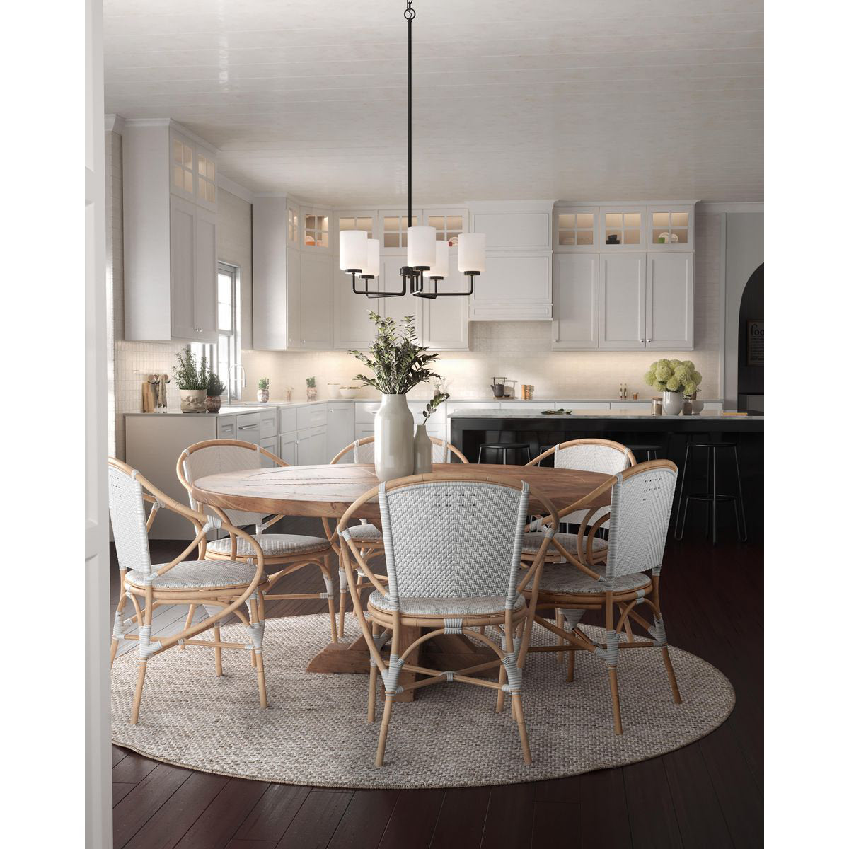 Neva Modern Minimalist Black Glass Chandelier - Letslighting