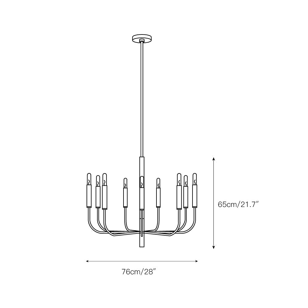 Olcarel Vintage Industrial Brass Chandelier - Letslighting