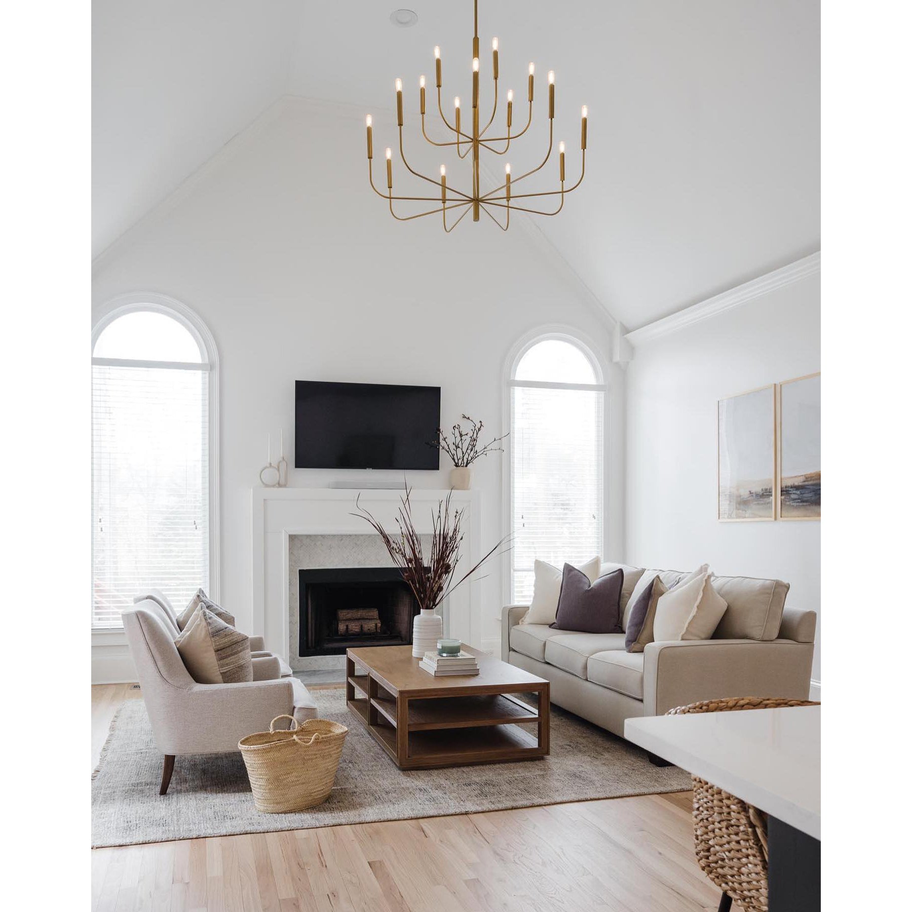 Olcarel Vintage Industrial Brass Chandelier - Letslighting