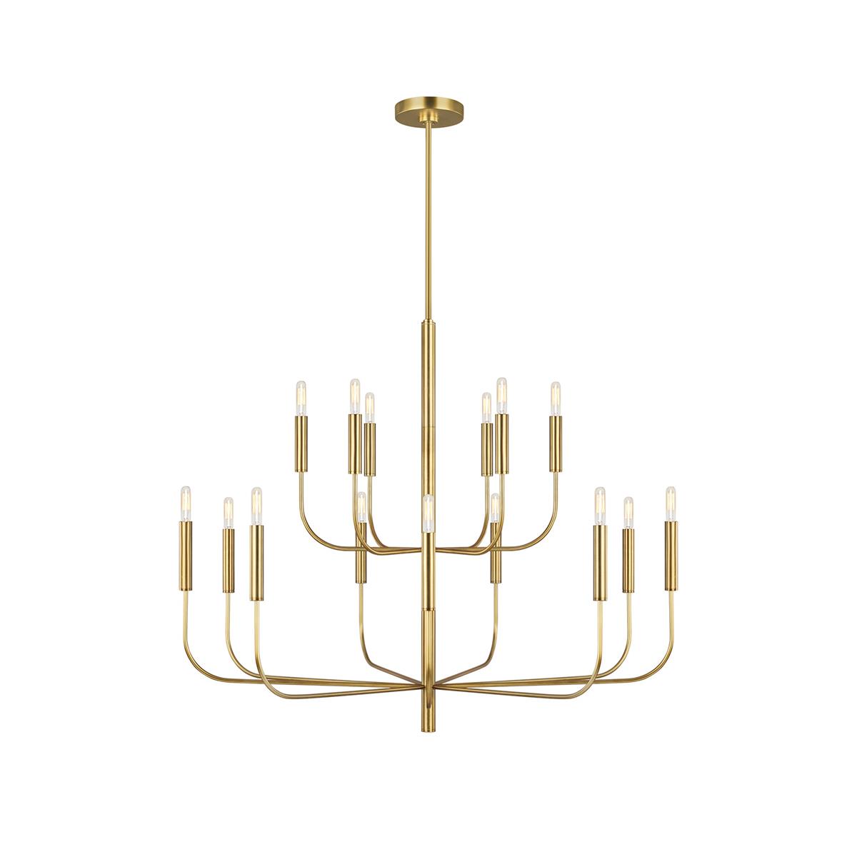 Olcarel Vintage Industrial Brass Chandelier - Letslighting