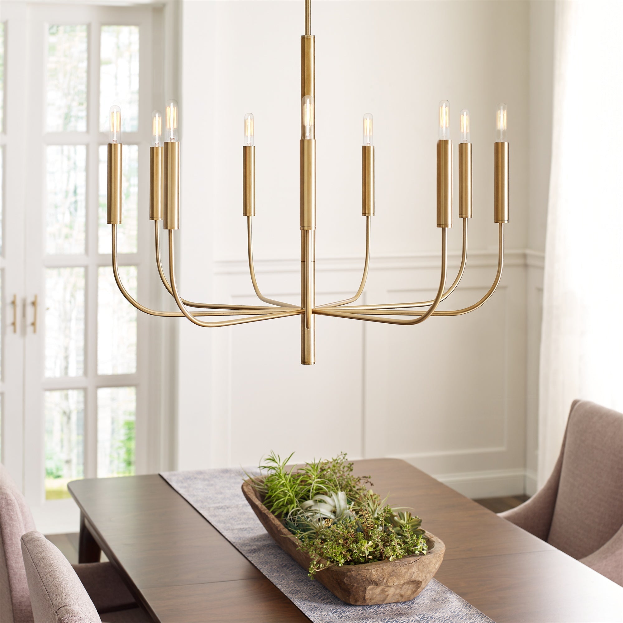Olcarel Vintage Industrial Brass Chandelier - Letslighting