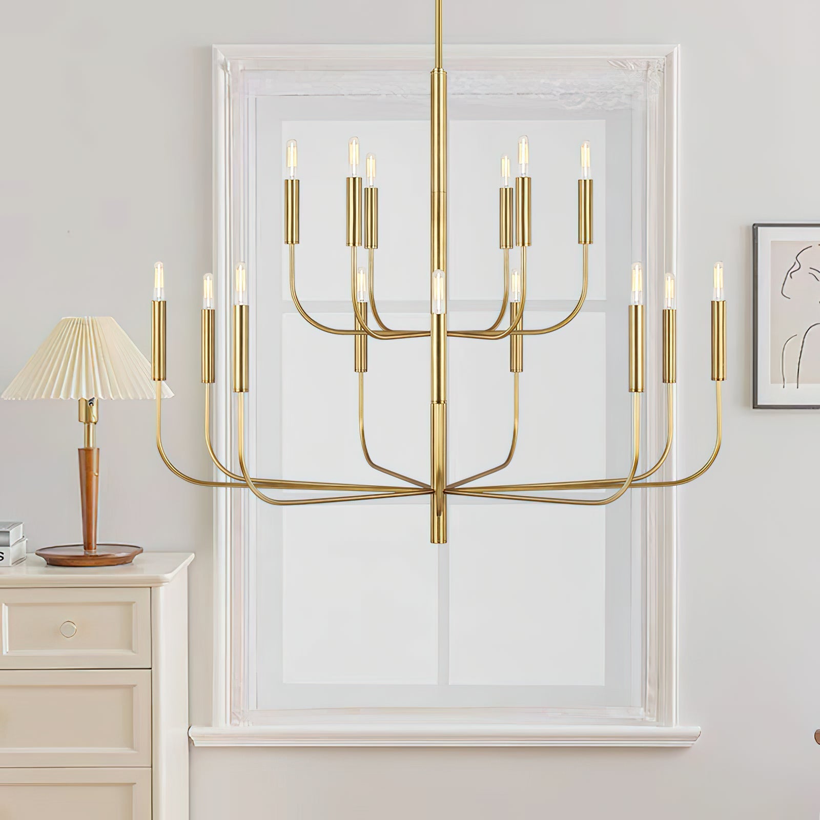 Olcarel Vintage Industrial Brass Chandelier - Letslighting