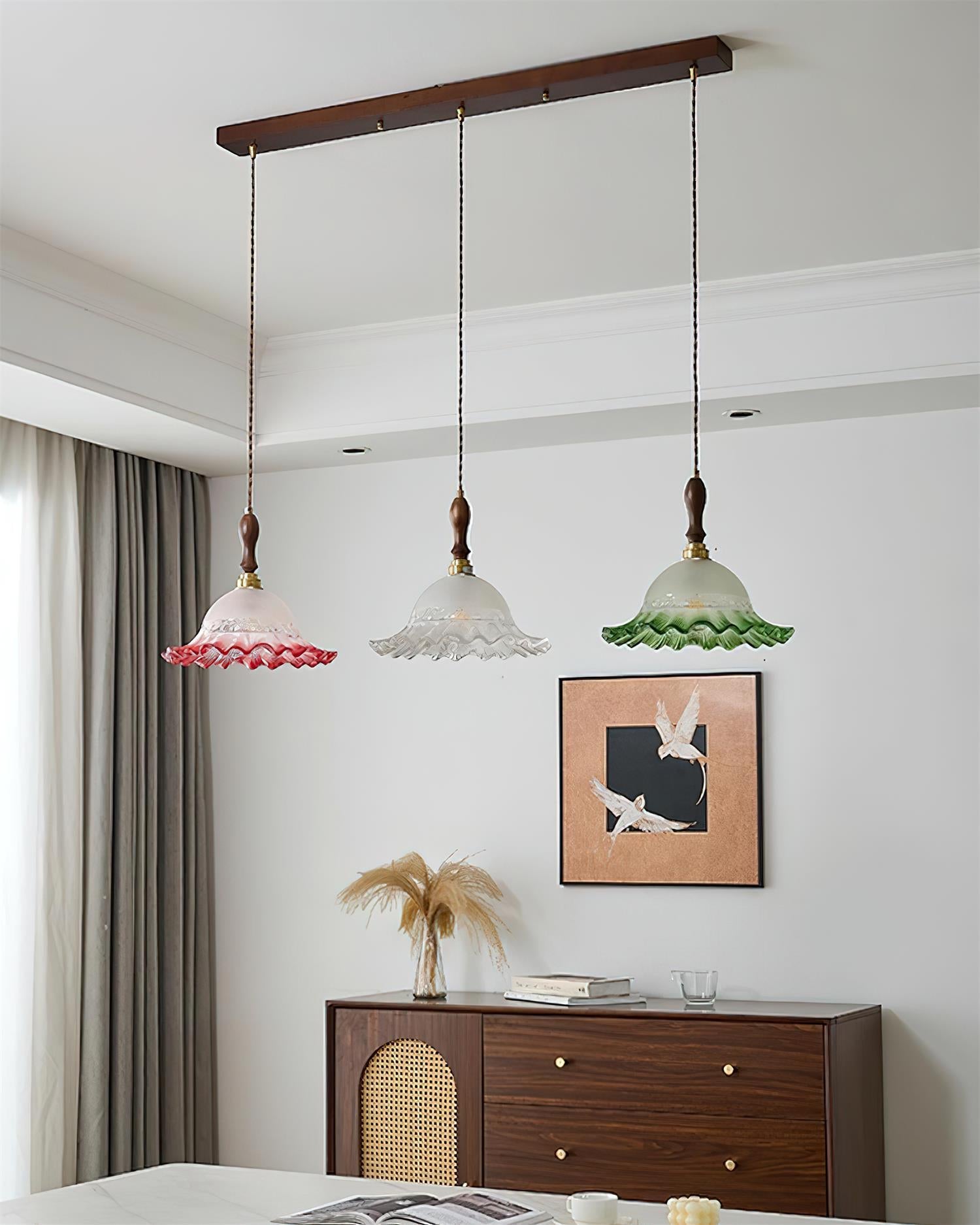 Brielle Pendant Lamp Scalloped Embossed Glass - Letslighting