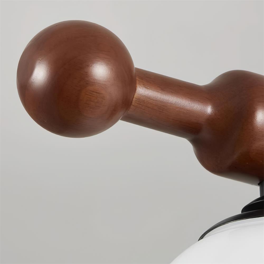 Briette Ceiling Light Wood Glass Globe Mid Century - Letslighting