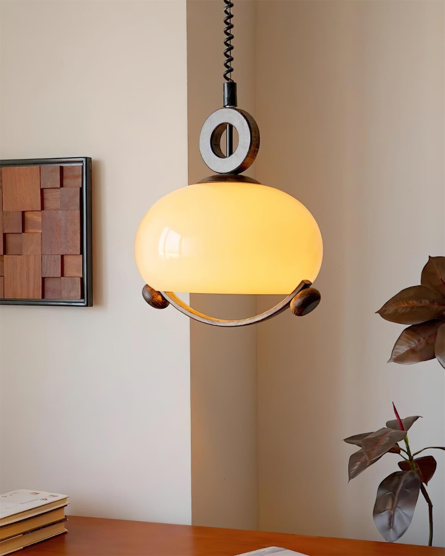 Briette Pendant Lamp Rounded Wood Vintage - Letslighting