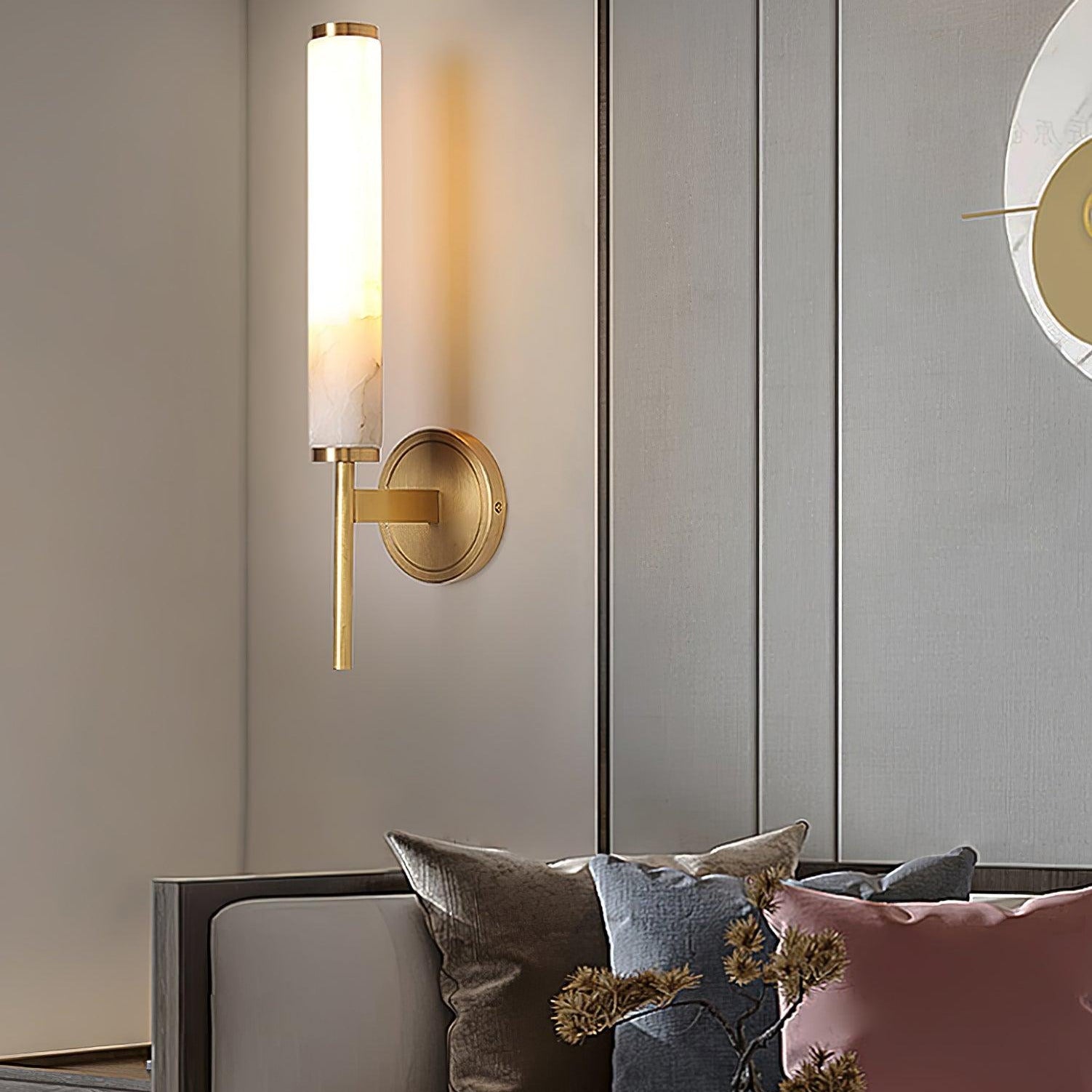 Kristy Art Deco Alabaster Wall Lamp