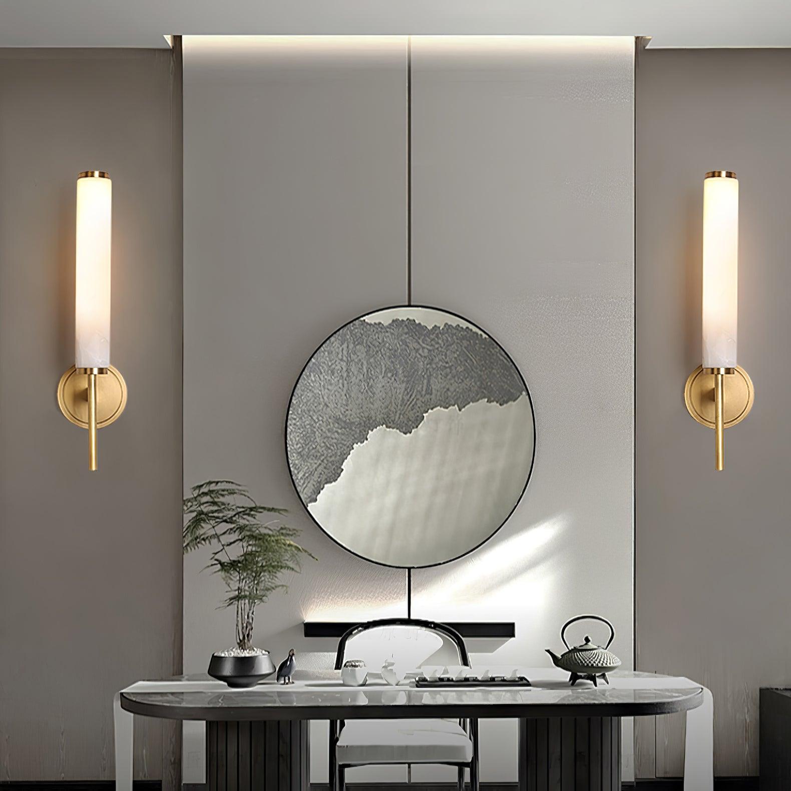 Kristy Art Deco Alabaster Wall Lamp