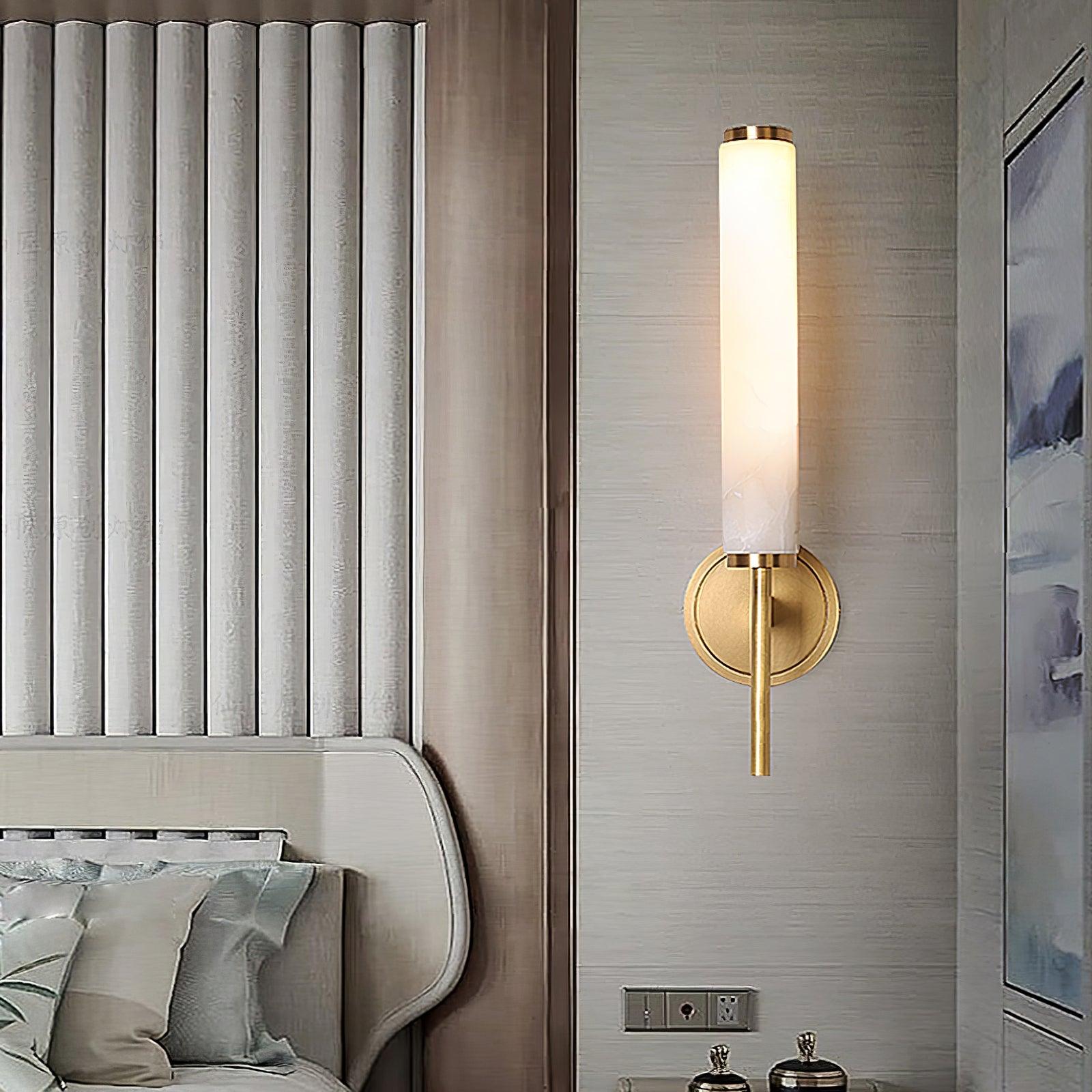 Kristy Art Deco Alabaster Wall Lamp