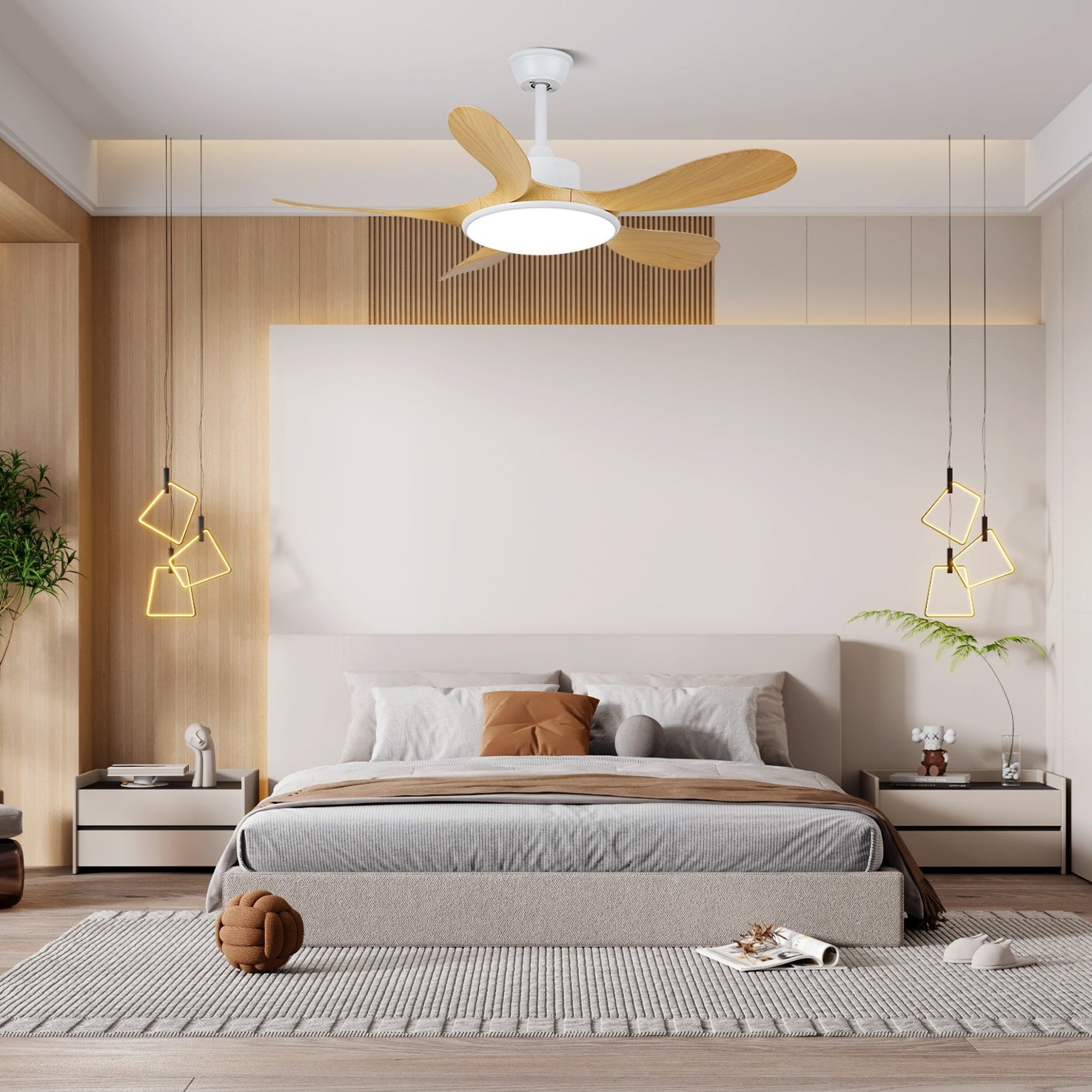 Elano Wood Ceiling Fan Light - Letslighting