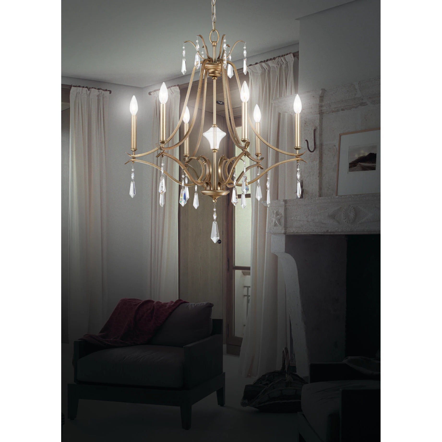 Lyra Postmodern Luxury Copper Crystal Chandelier - Letslighting