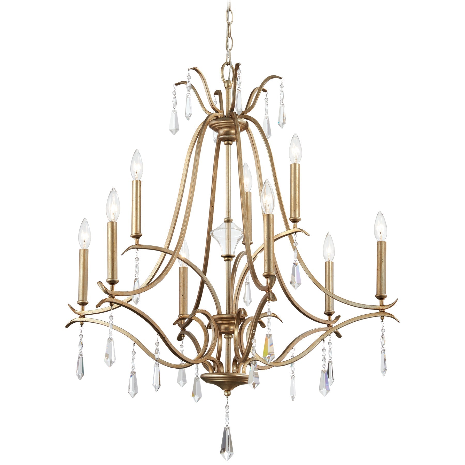 Lyra Postmodern Luxury Copper Crystal Chandelier - Letslighting