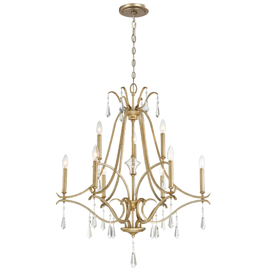 Lyra Postmodern Luxury Copper Crystal Chandelier - Letslighting