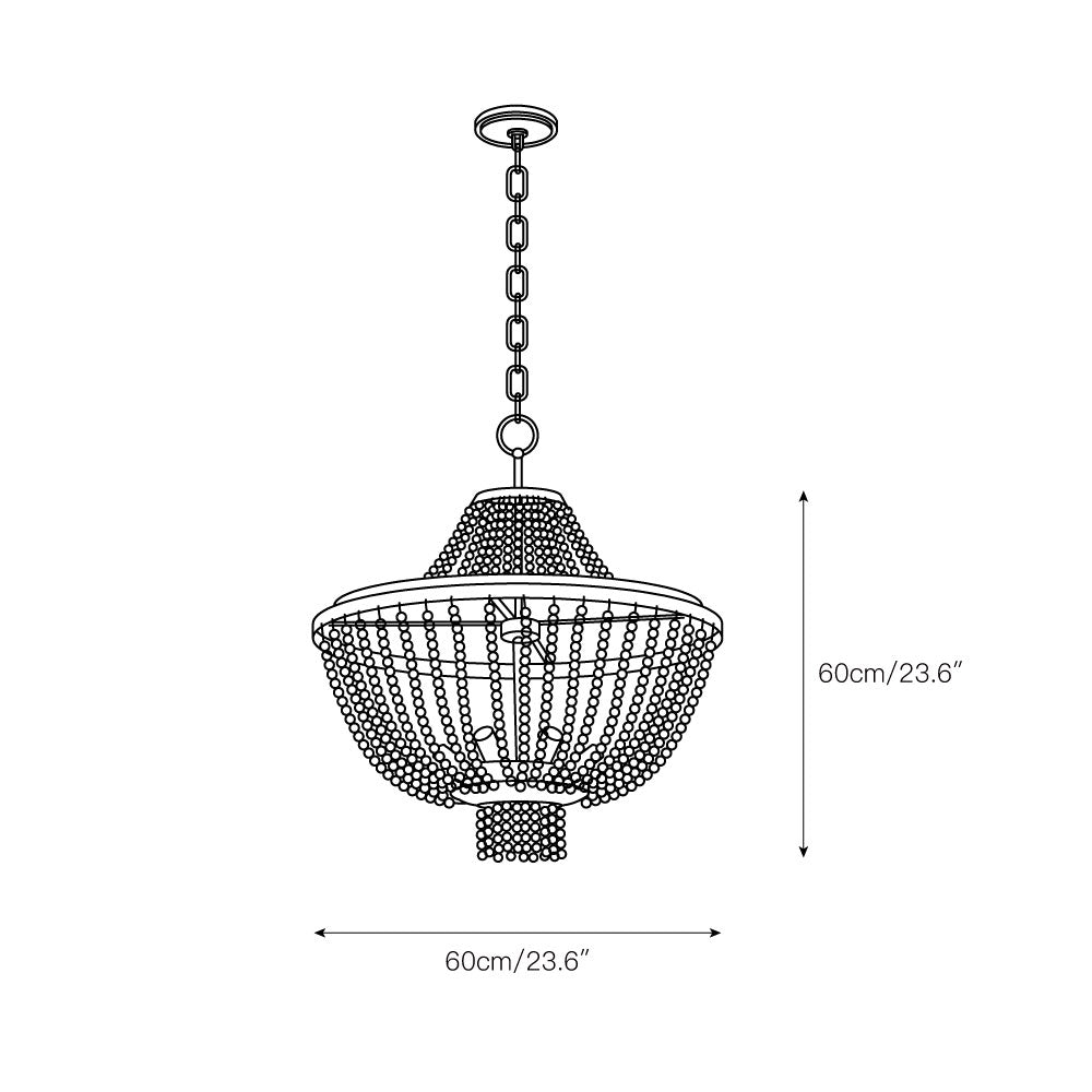 Vela Premium Elegance Wooden Chandelier - Letslighting