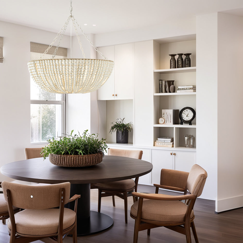 Colora Postmodern Luxury Beaded Wood Chandelier - Letslighting