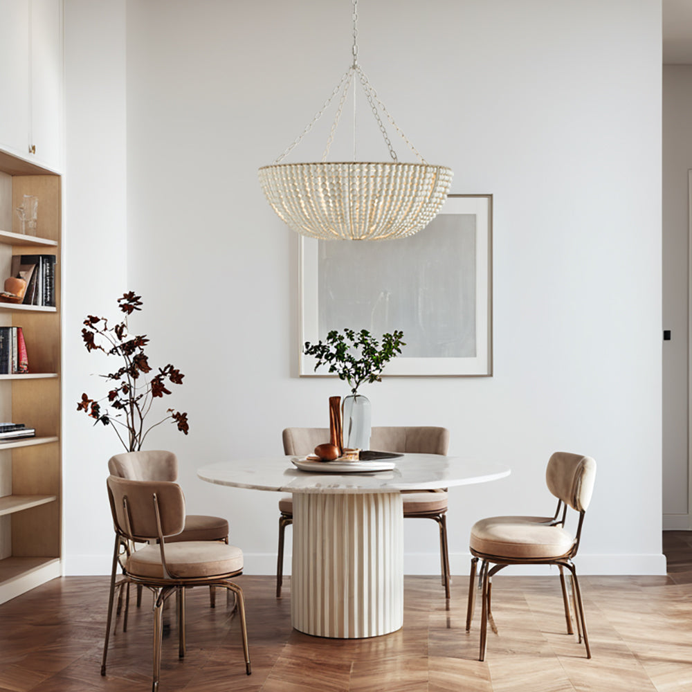 Colora Postmodern Luxury Beaded Wood Chandelier - Letslighting